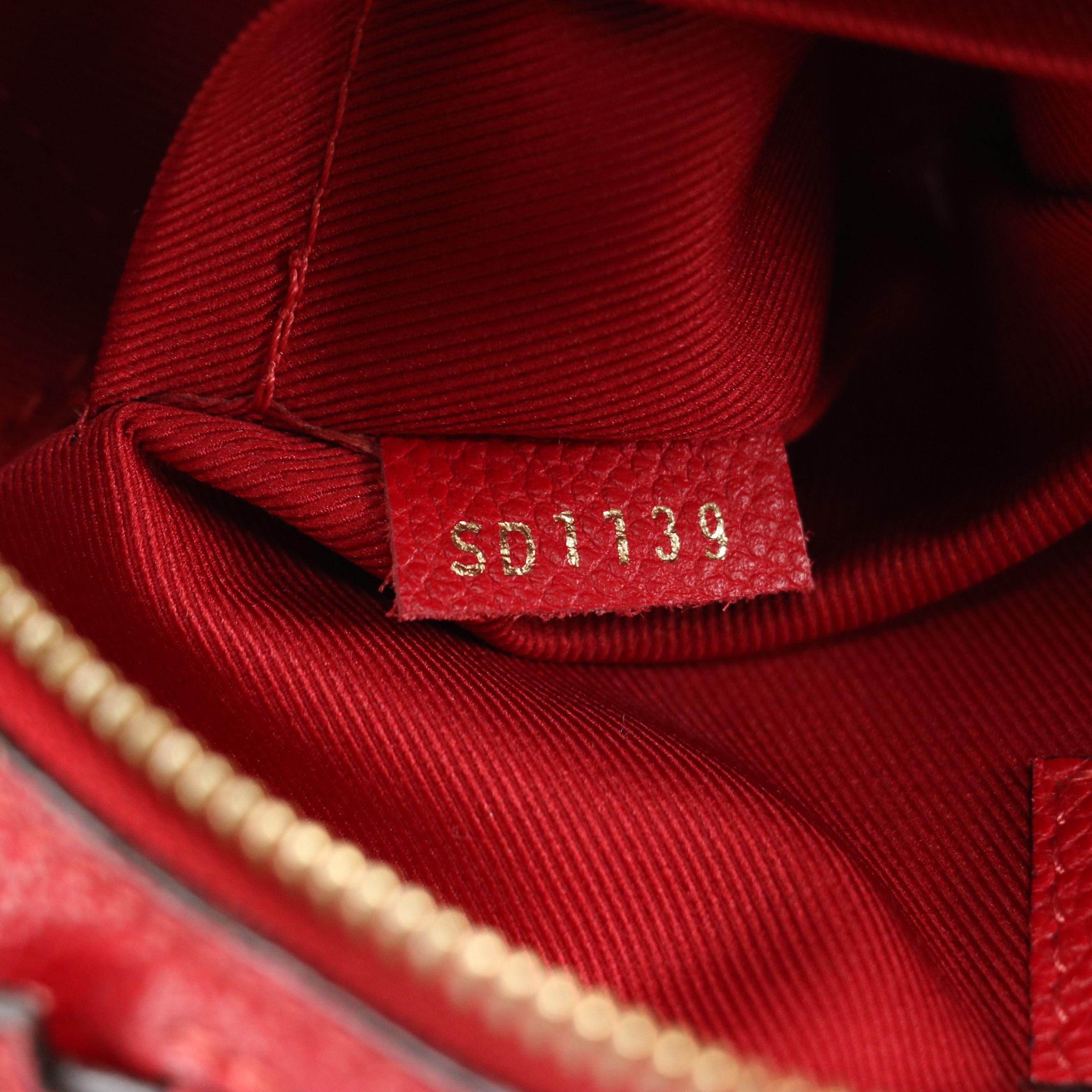 Louis Vuitton Saintonge Two-Way Crossbody Bag Cherry Monogram Empreinte Leather