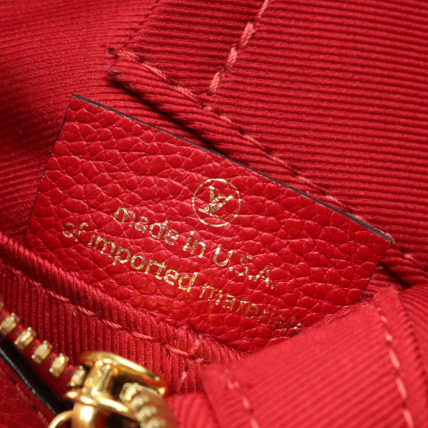 Louis Vuitton Saintonge Two-Way Crossbody Bag Cherry Monogram Empreinte Leather