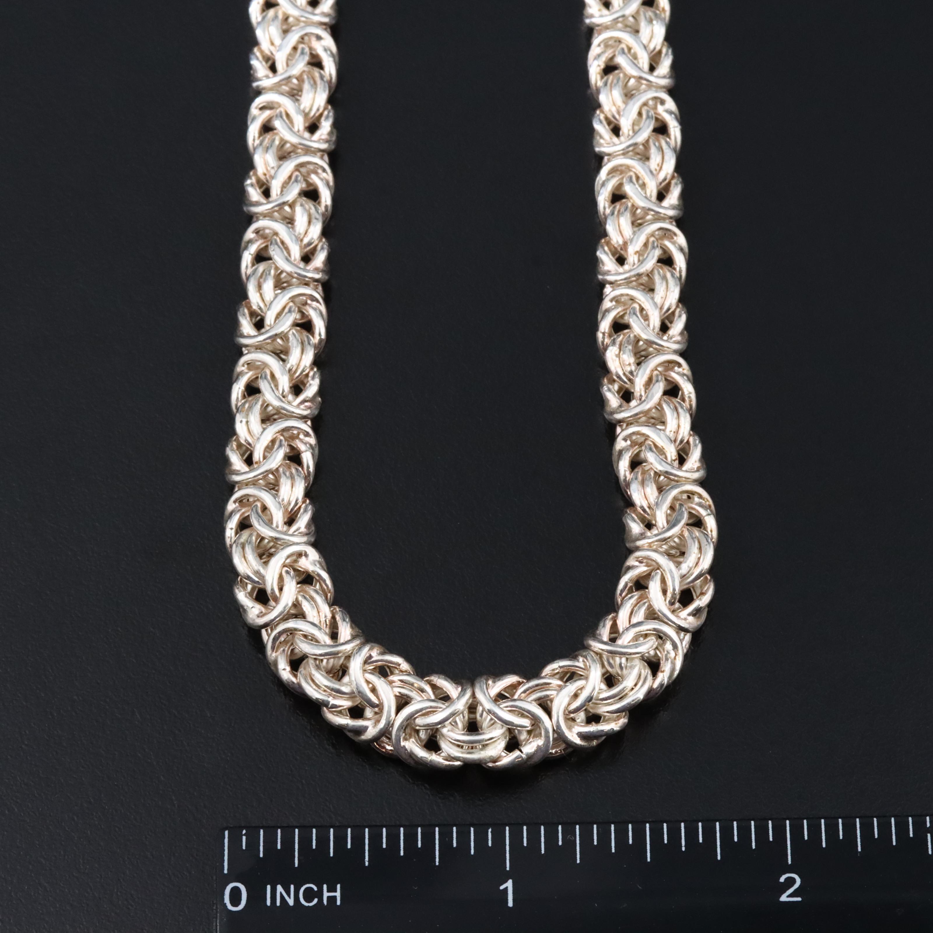 Italian Milor Sterling Byzantine Chain Necklace
