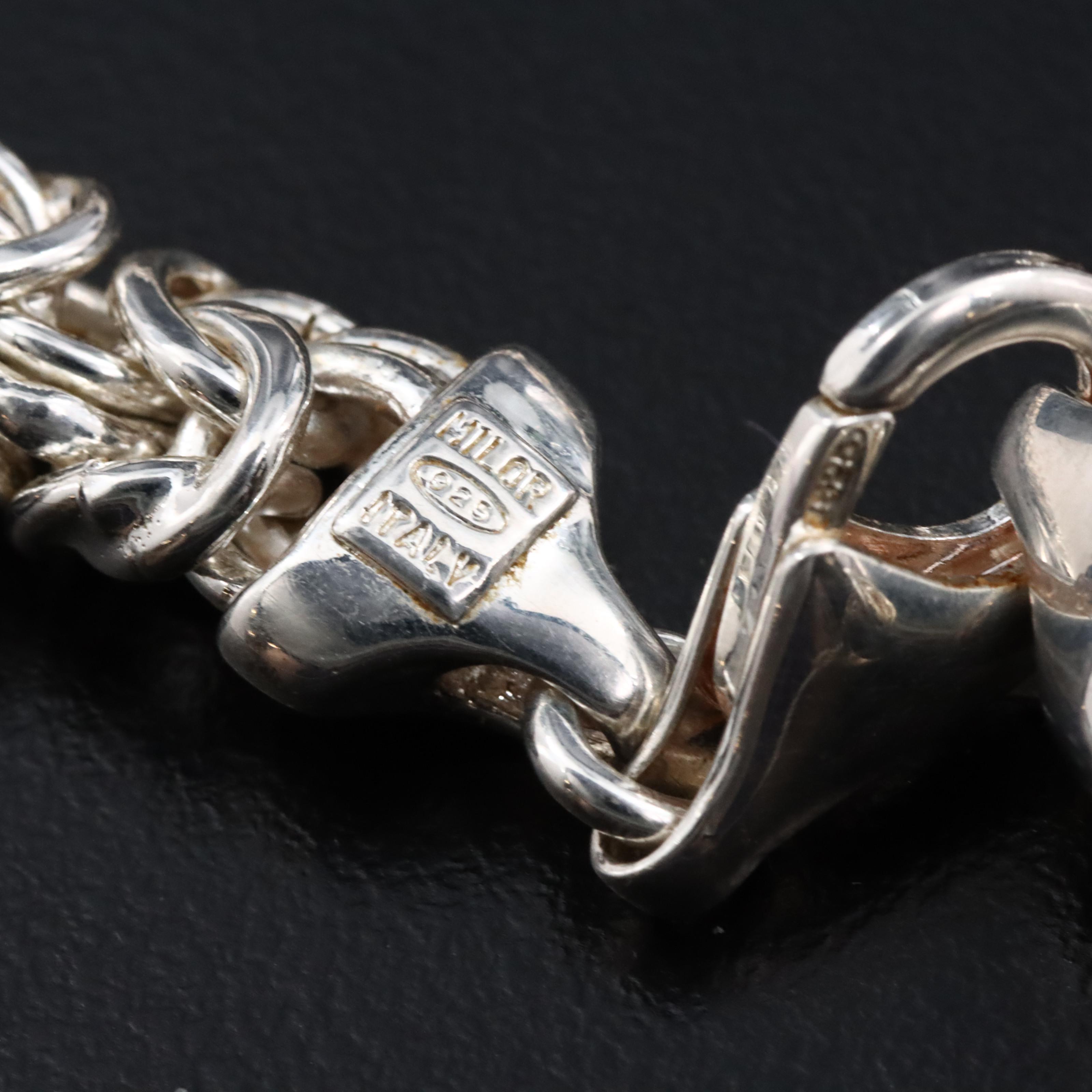 Italian Milor Sterling Byzantine Chain Necklace