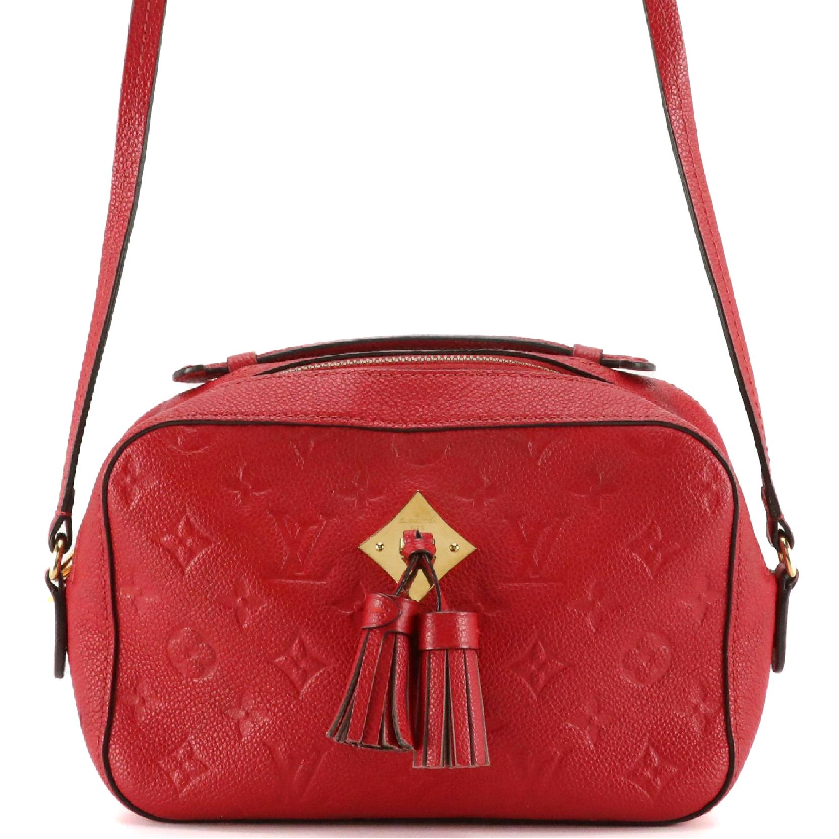 Louis Vuitton Saintonge Two-Way Crossbody Bag Cherry Monogram Empreinte Leather
