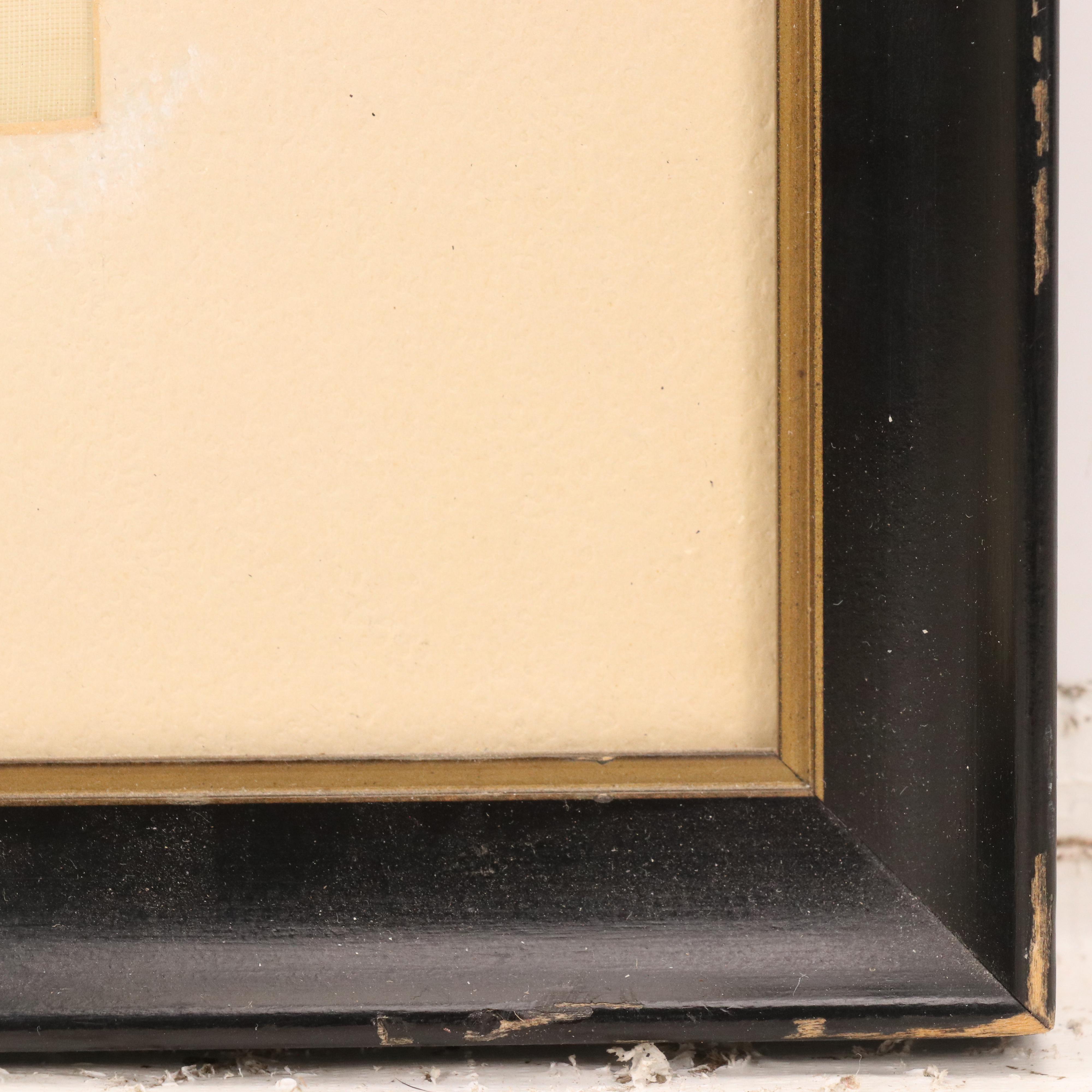 Japanese School Gouache Painting on Silk of Mother and Child with Blossoms