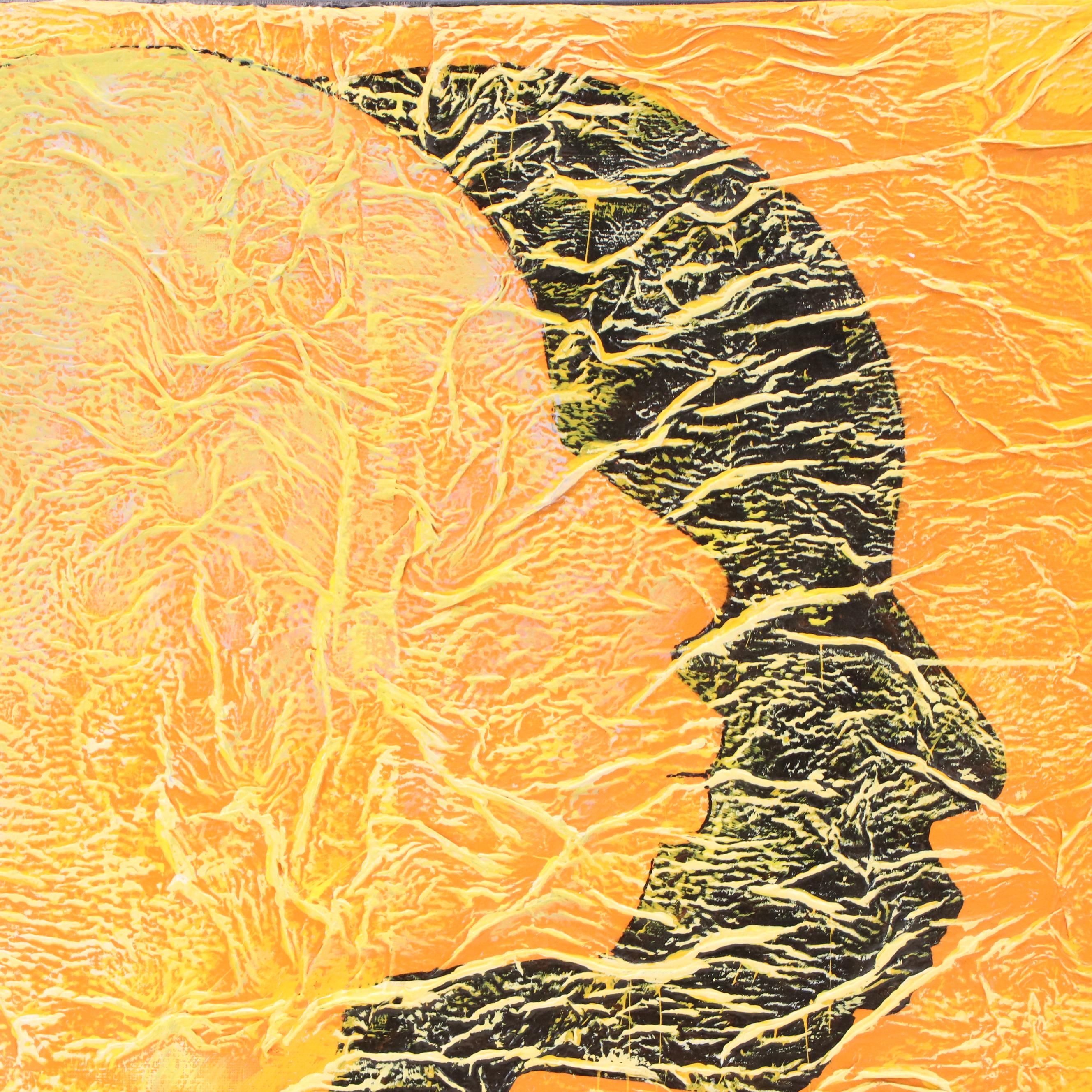 Abiola Idowu Acrylic Painting "Shadows of Love," 2023