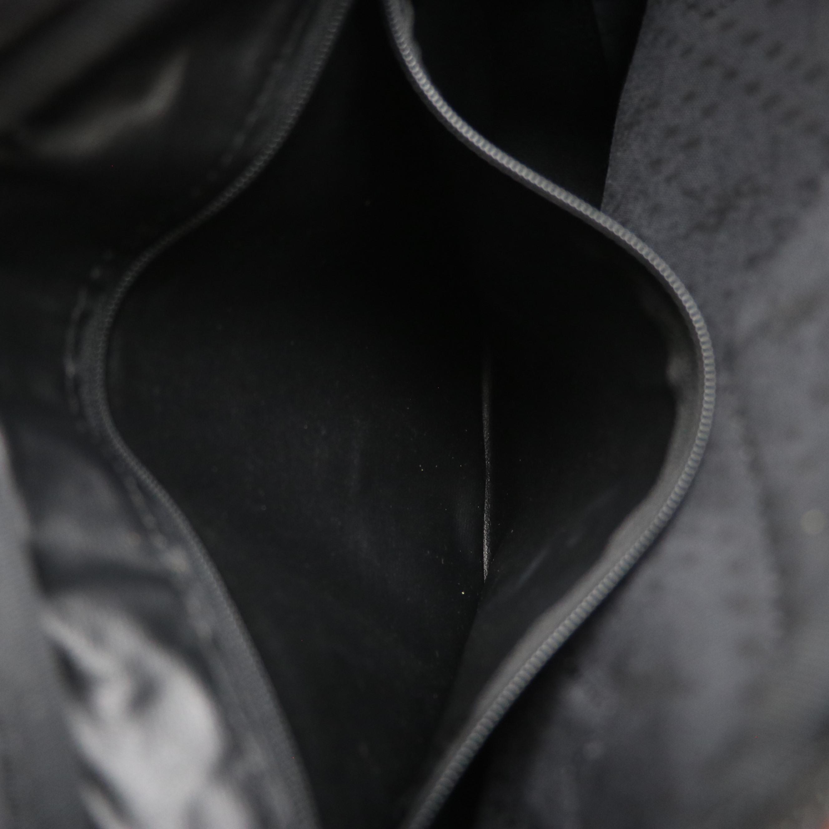 Yves Saint Laurent Boston Handbag in Basket Weave PVC and Brown Leather Trim