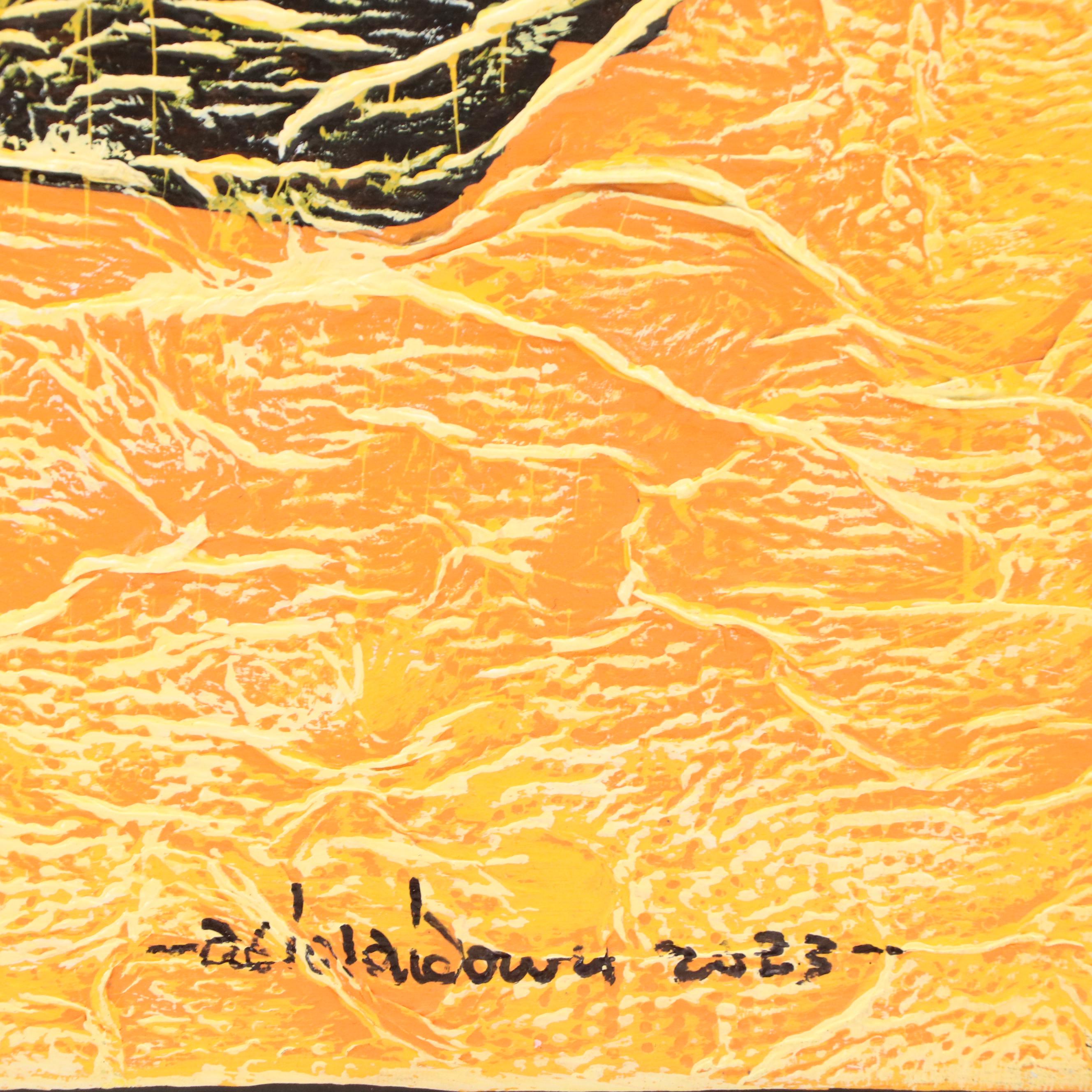 Abiola Idowu Acrylic Painting "Shadows of Love," 2023