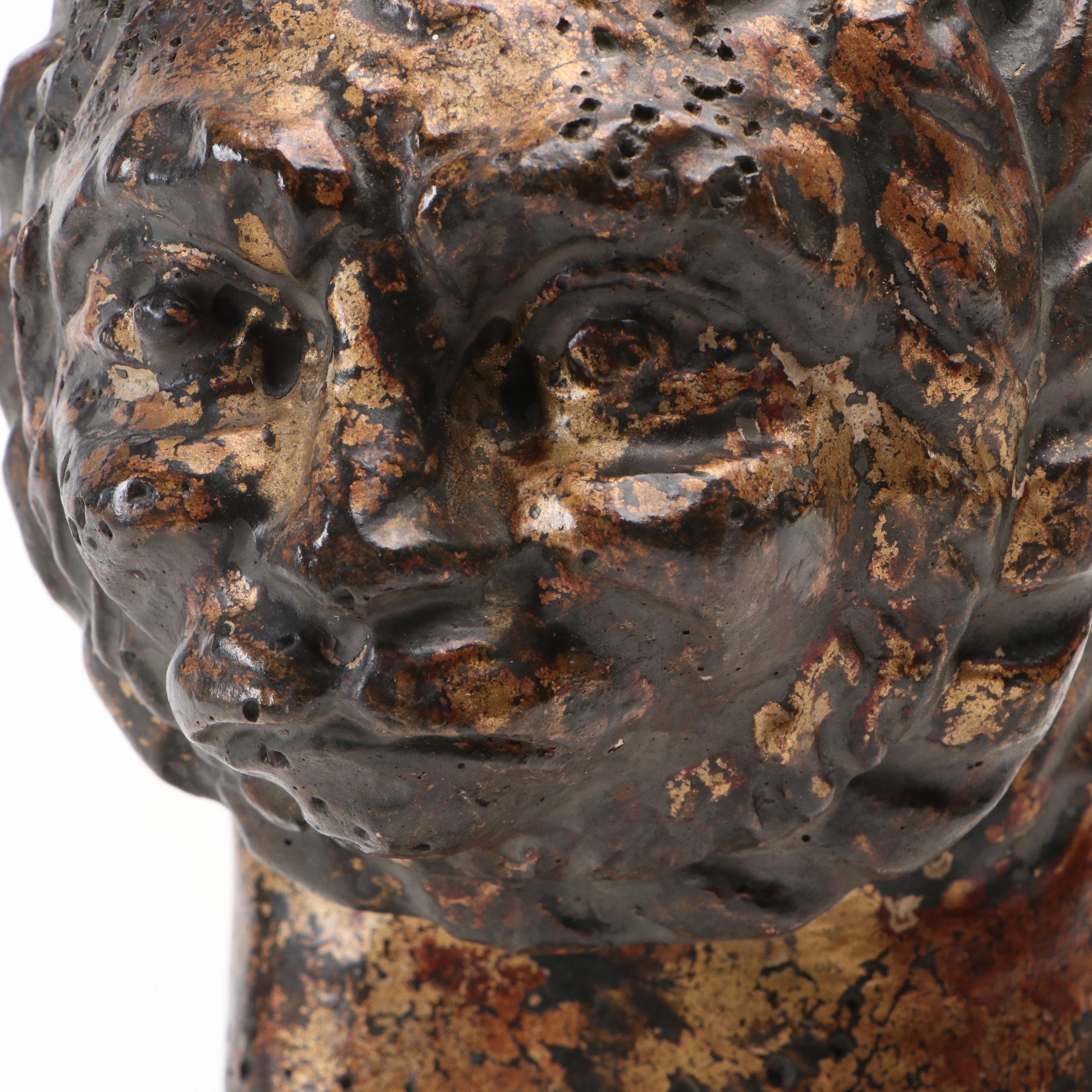 Bronzed Cast Plaster Lion