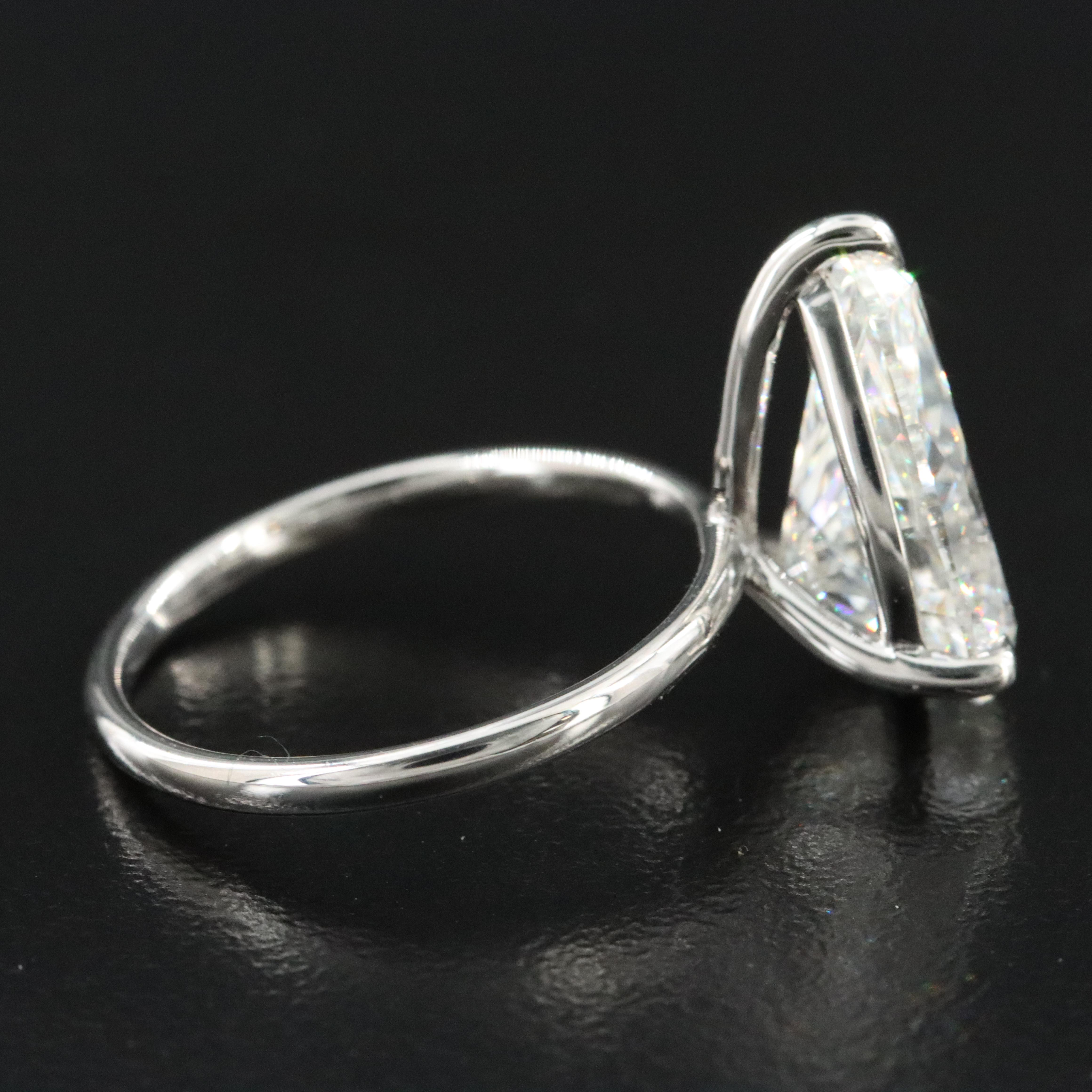 Platinum 4.90 CT Lab Grown Diamond Solitaire Ring with IGI Report