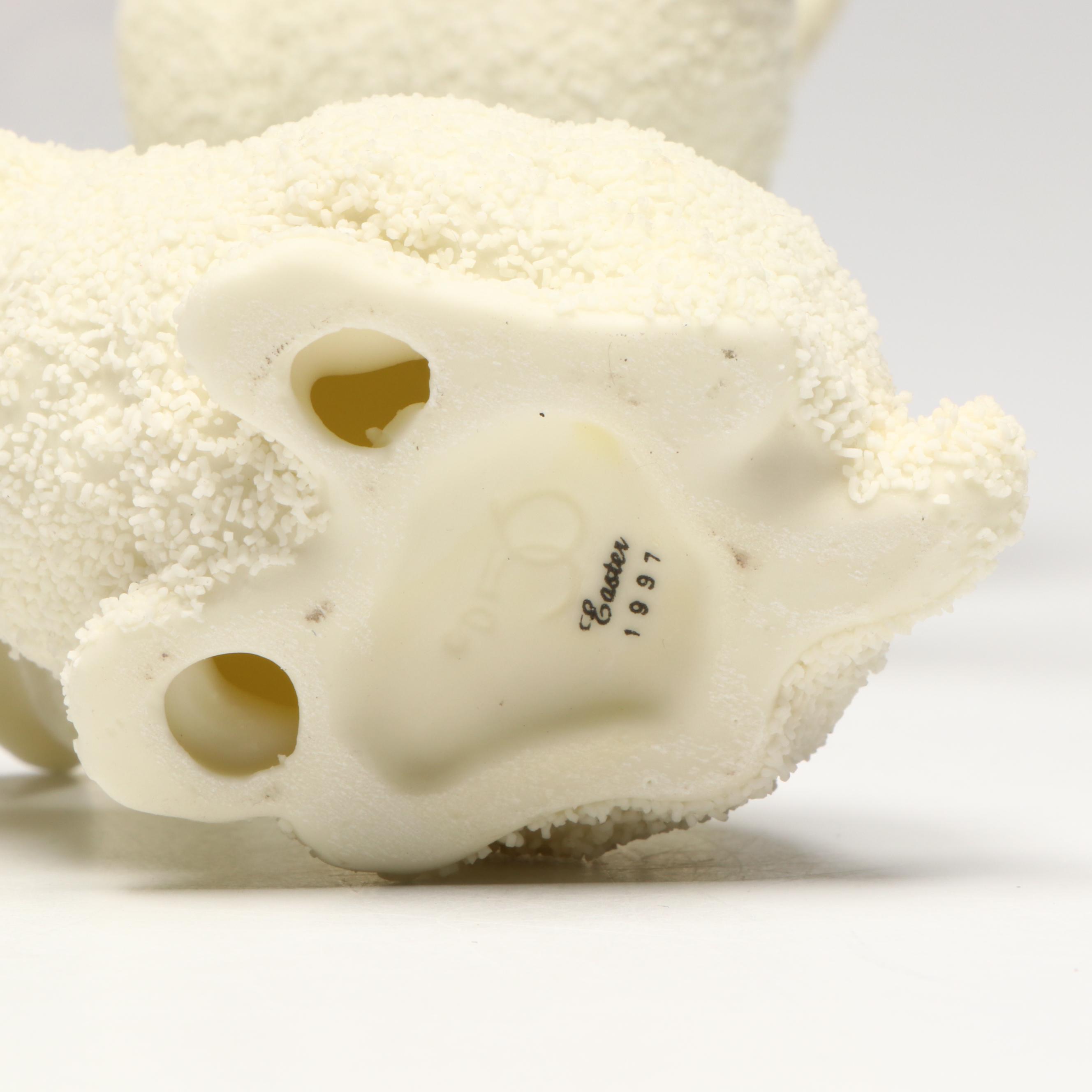 San Francisco Music Box Company Porcelain Cat with Other Porcelain Animals