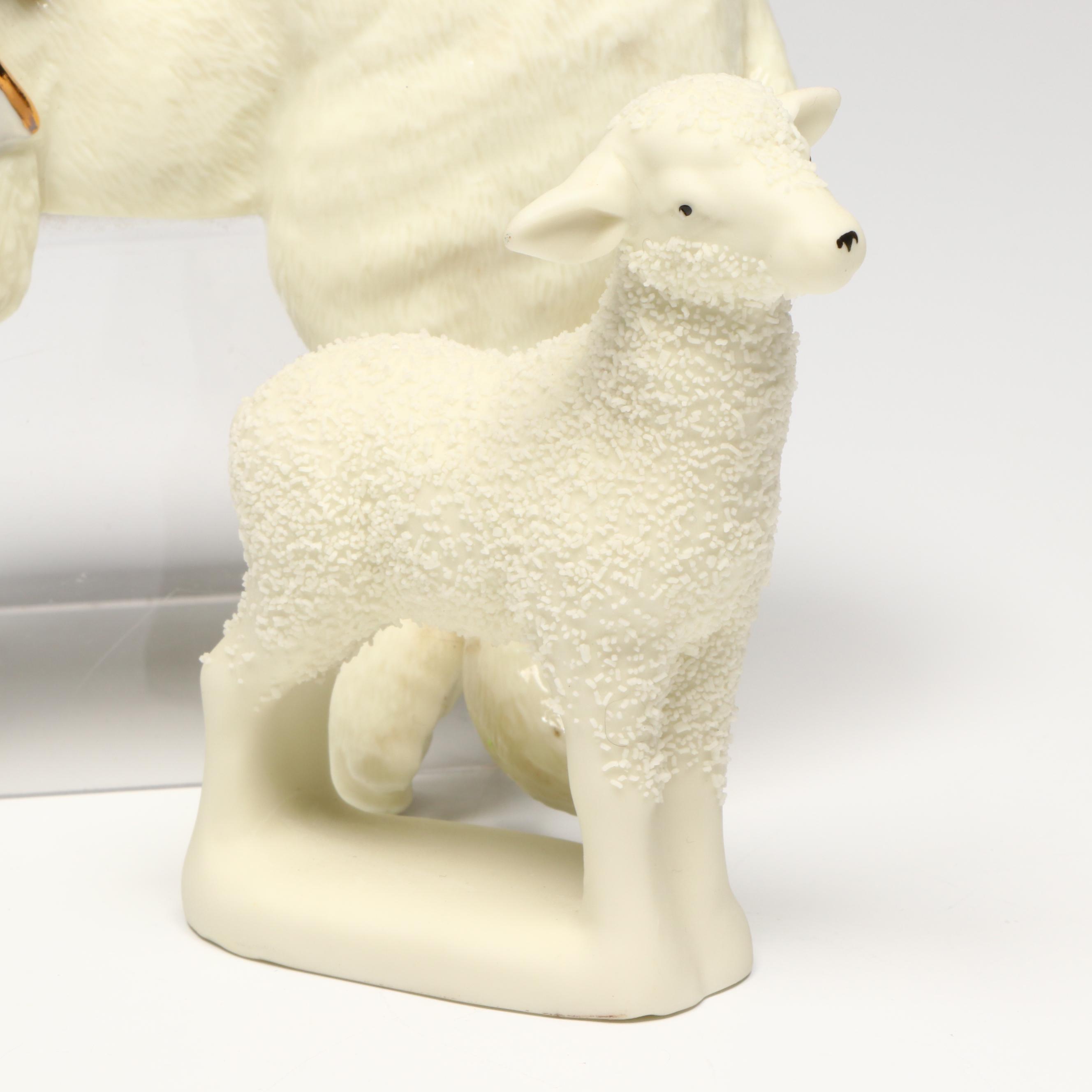 San Francisco Music Box Company Porcelain Cat with Other Porcelain Animals