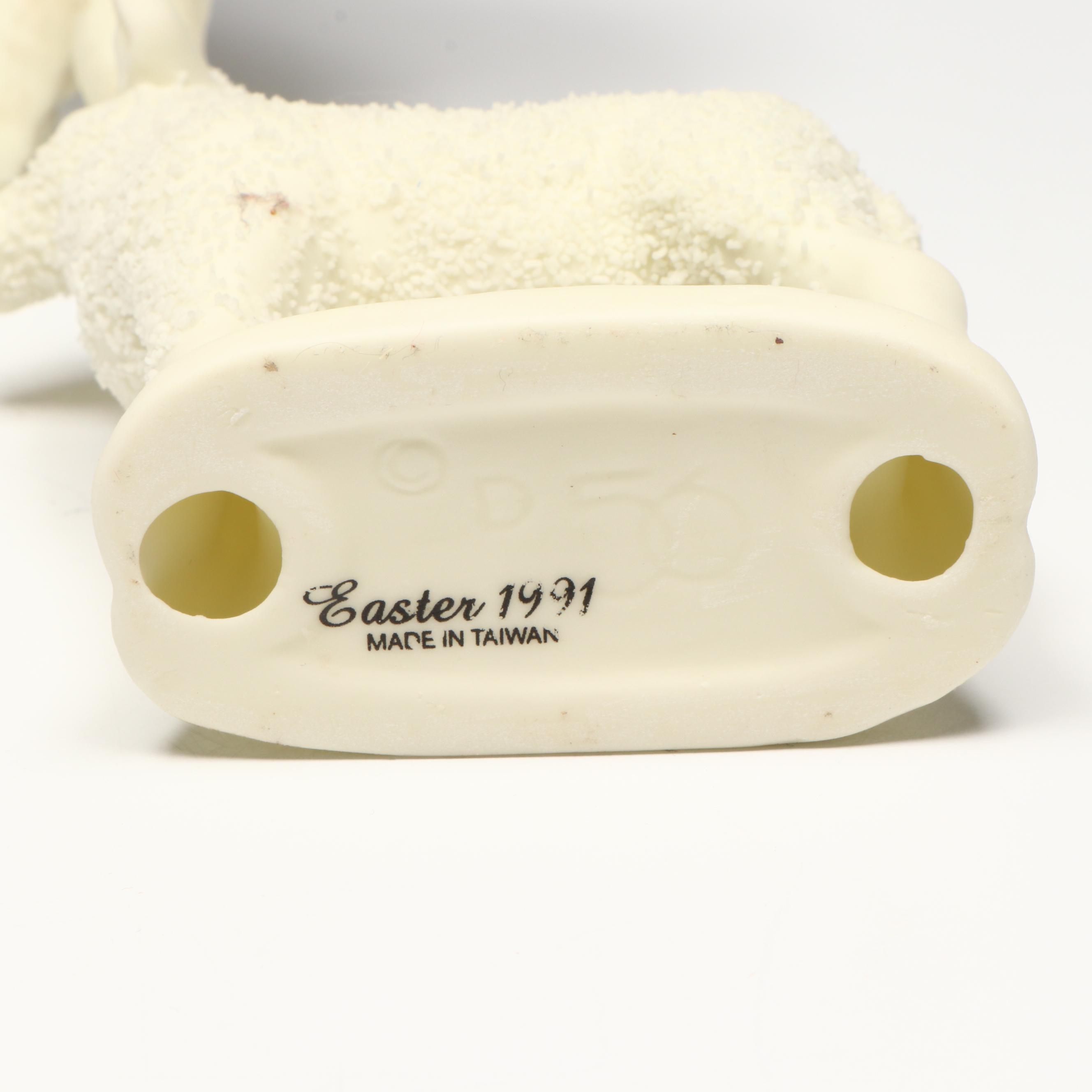 San Francisco Music Box Company Porcelain Cat with Other Porcelain Animals