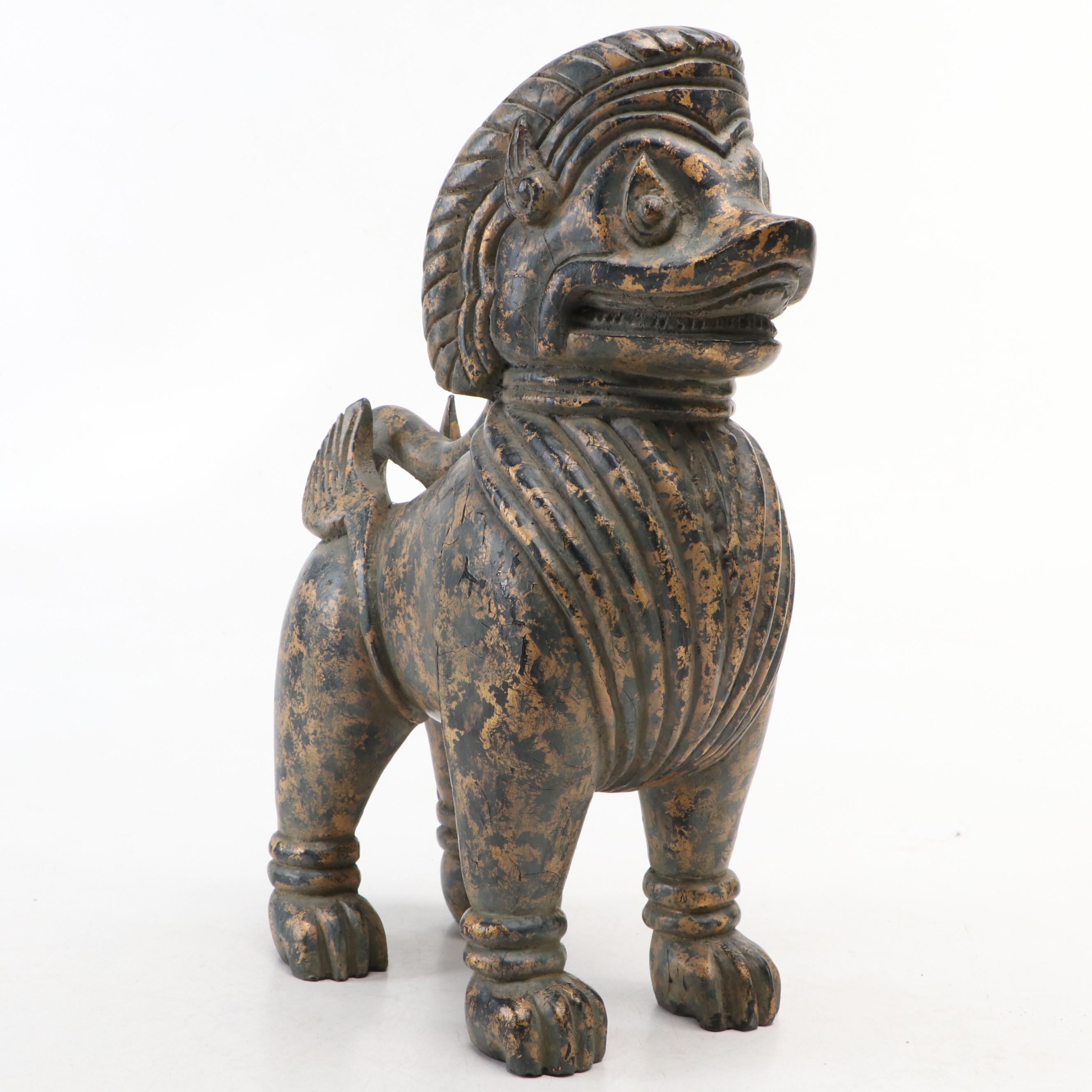 Spanish Plaster Guardian Lion