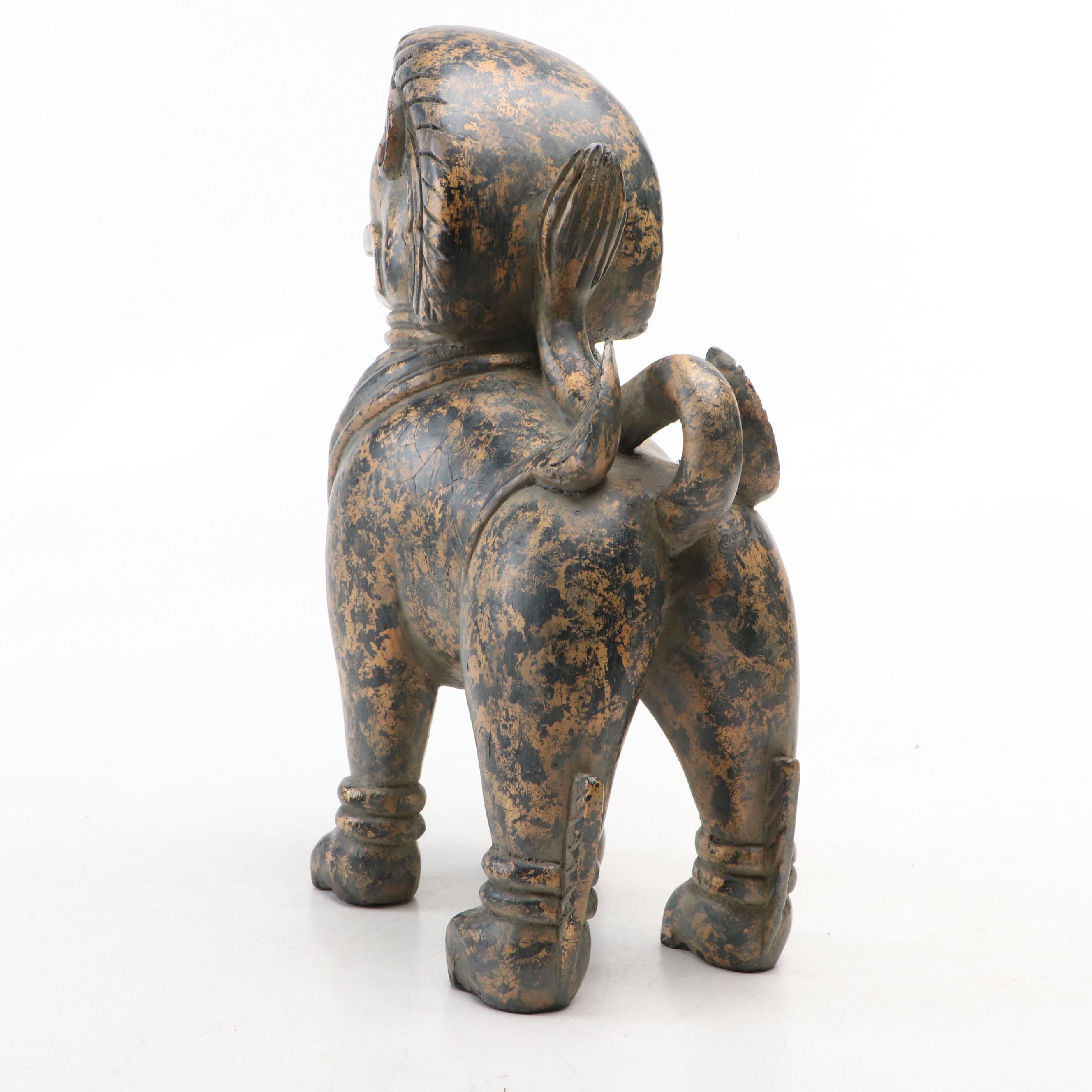 Spanish Plaster Guardian Lion