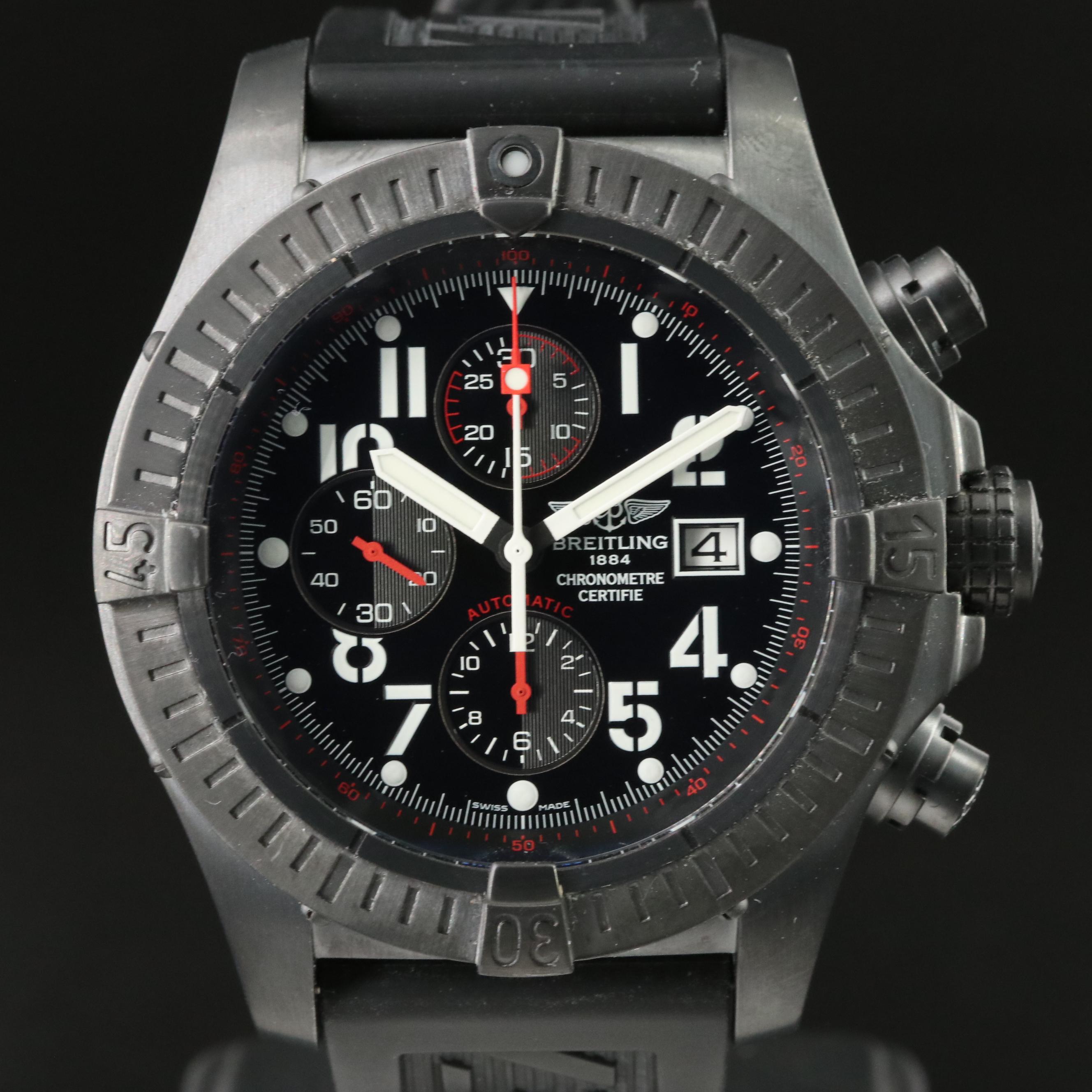 Breitling Super Avenger Black Steel Chronograph Limited Edition Watch