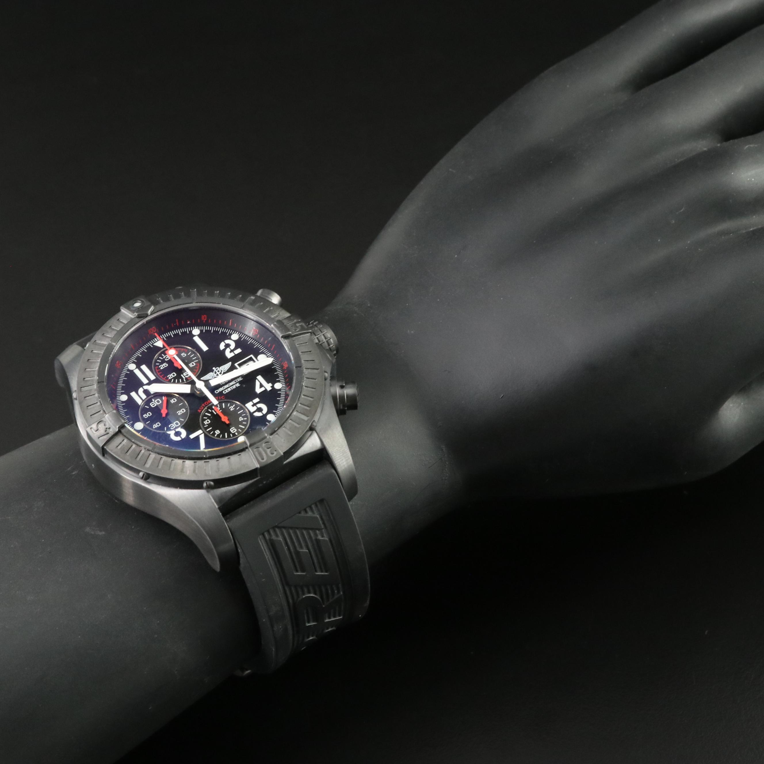Breitling Super Avenger Black Steel Chronograph Limited Edition Watch