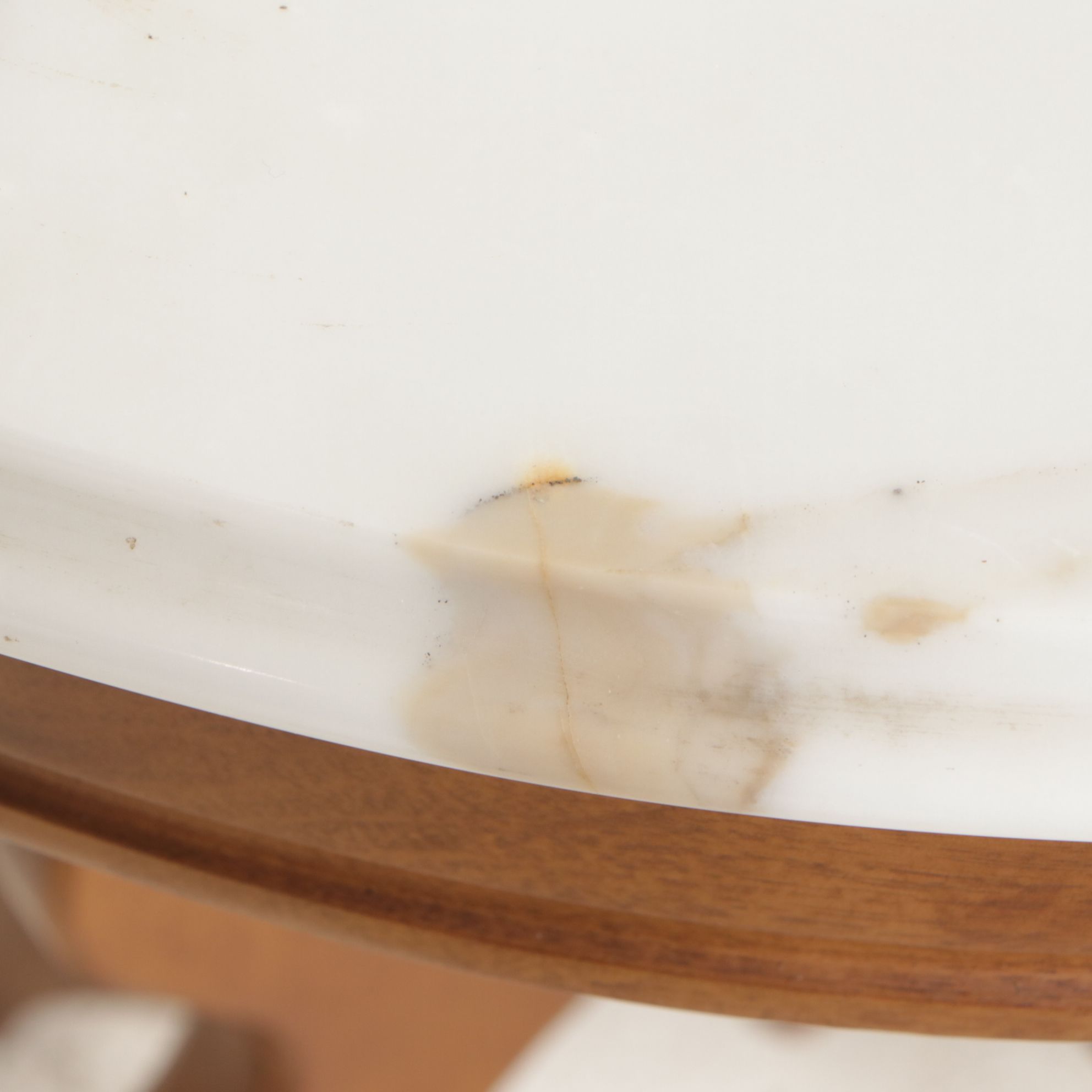 Victorian Style Walnut Marble-Top Side Table, Late 20th Century