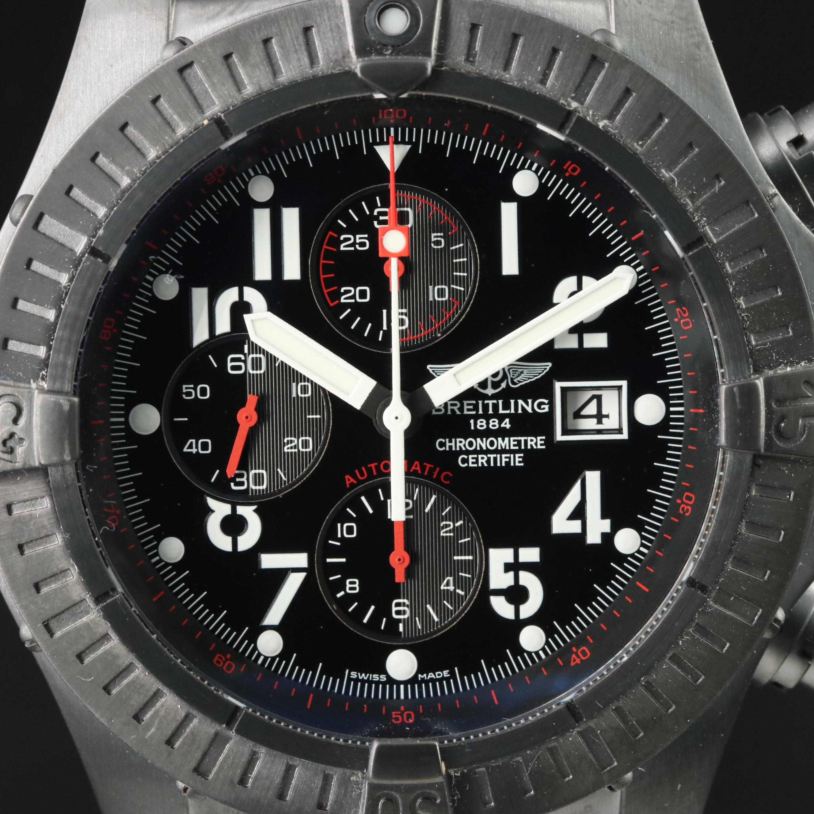 Breitling Super Avenger Black Steel Chronograph Limited Edition Watch