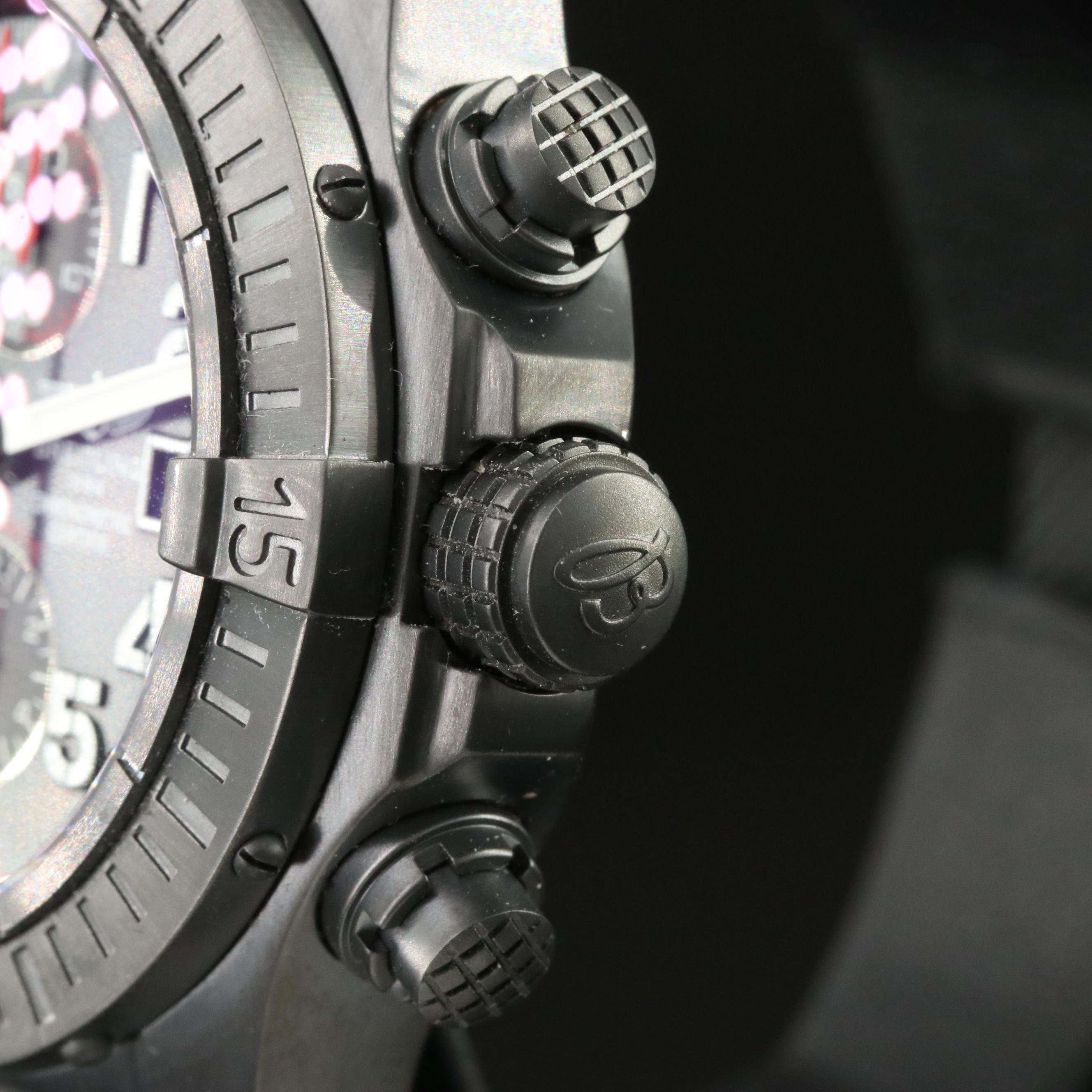 Breitling Super Avenger Black Steel Chronograph Limited Edition Watch