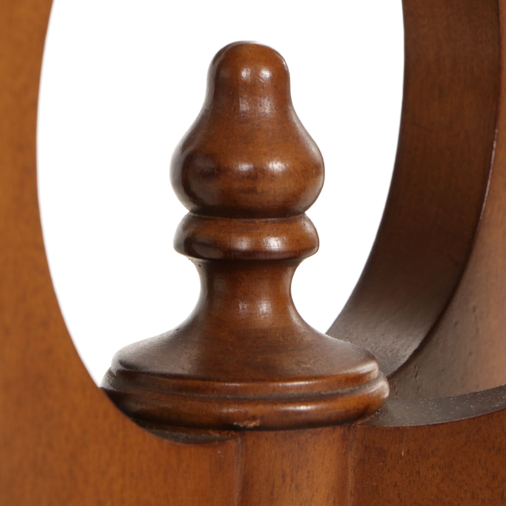 Victorian Style Walnut Marble-Top Side Table, Late 20th Century