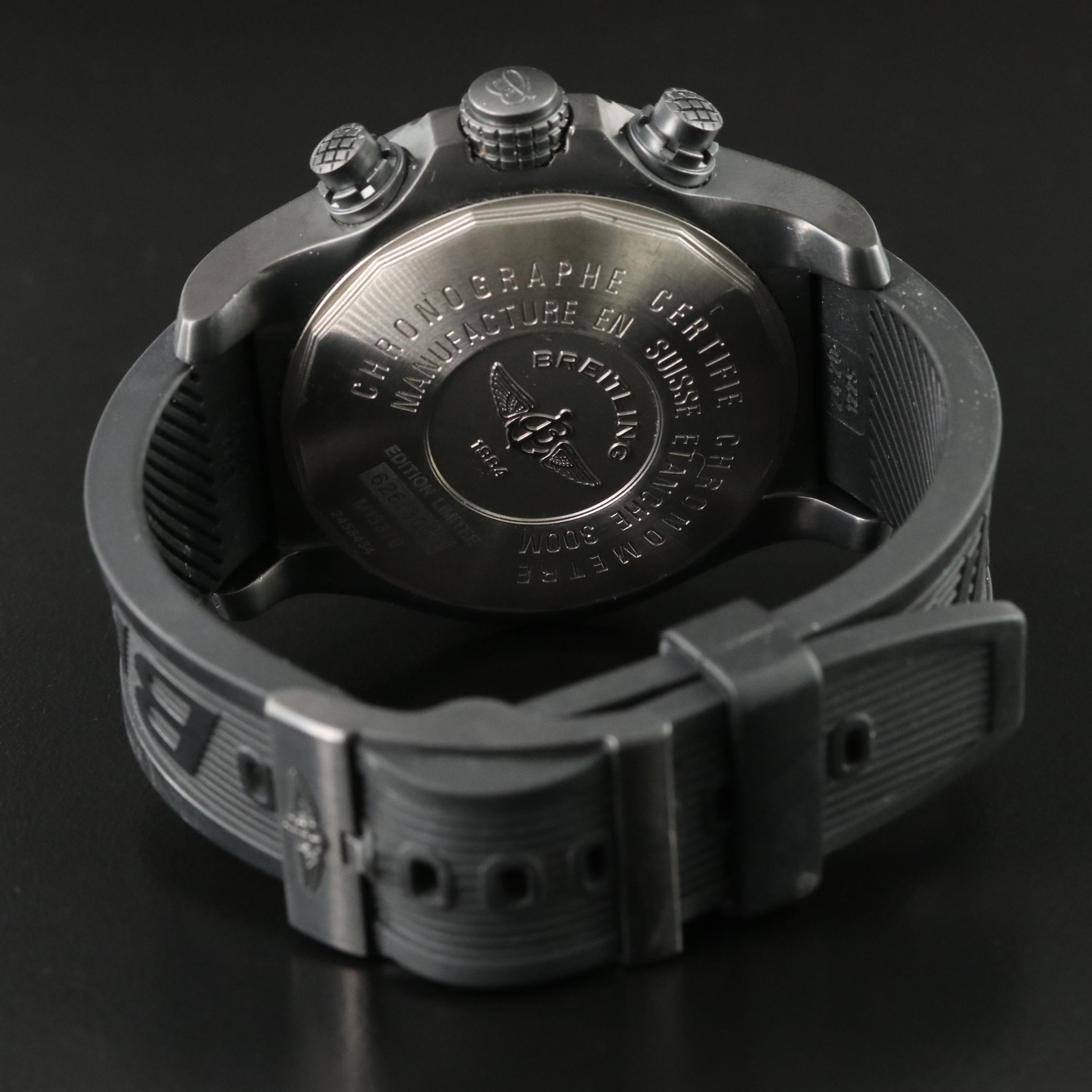 Breitling Super Avenger Black Steel Chronograph Limited Edition Watch