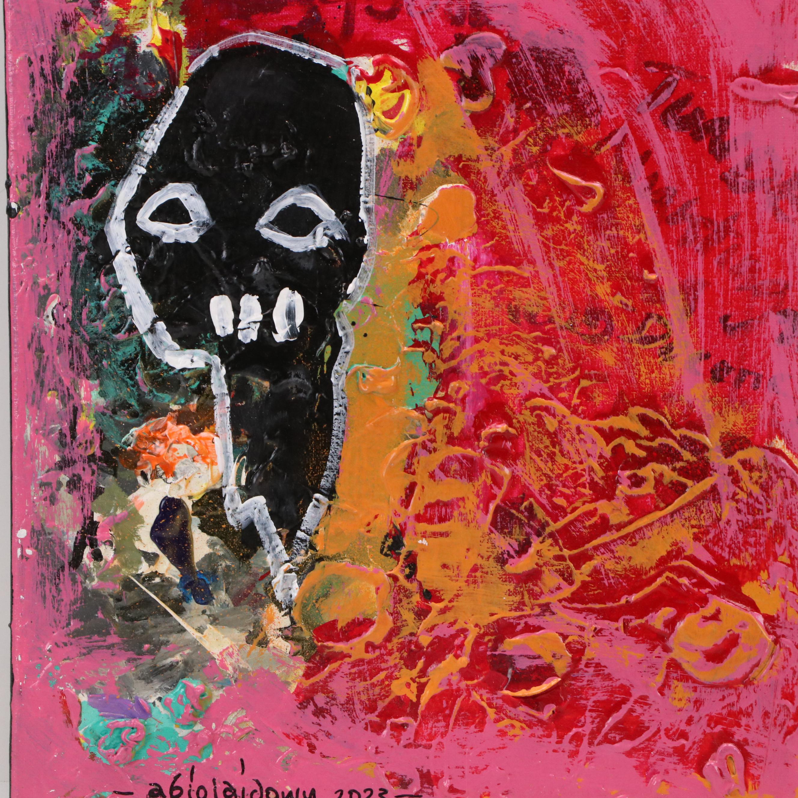 Abiola Idowu Stylized Acrylic Portrait "Infinity," 2023