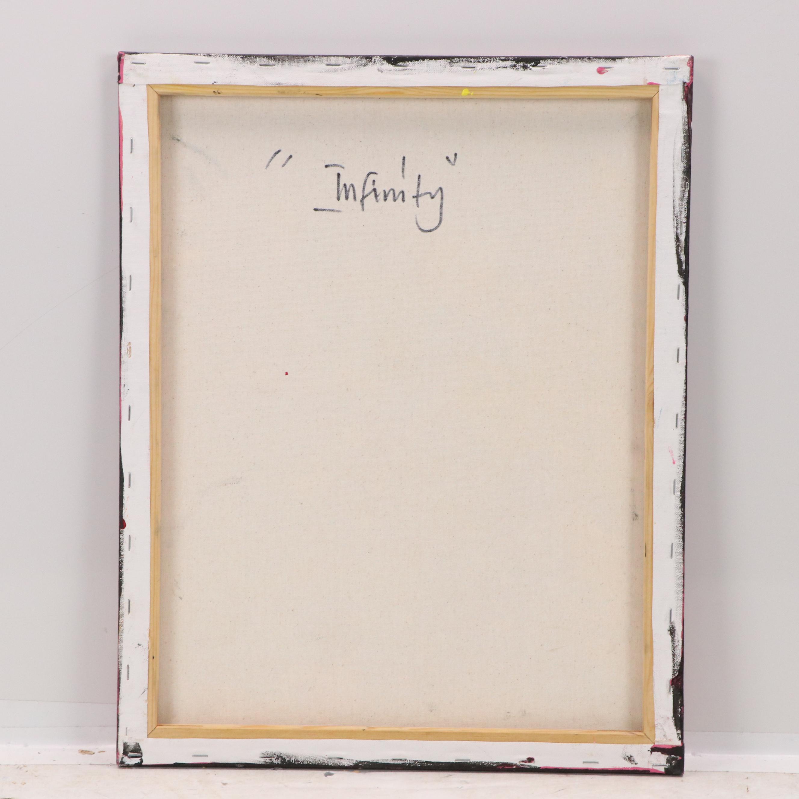 Abiola Idowu Stylized Acrylic Portrait "Infinity," 2023