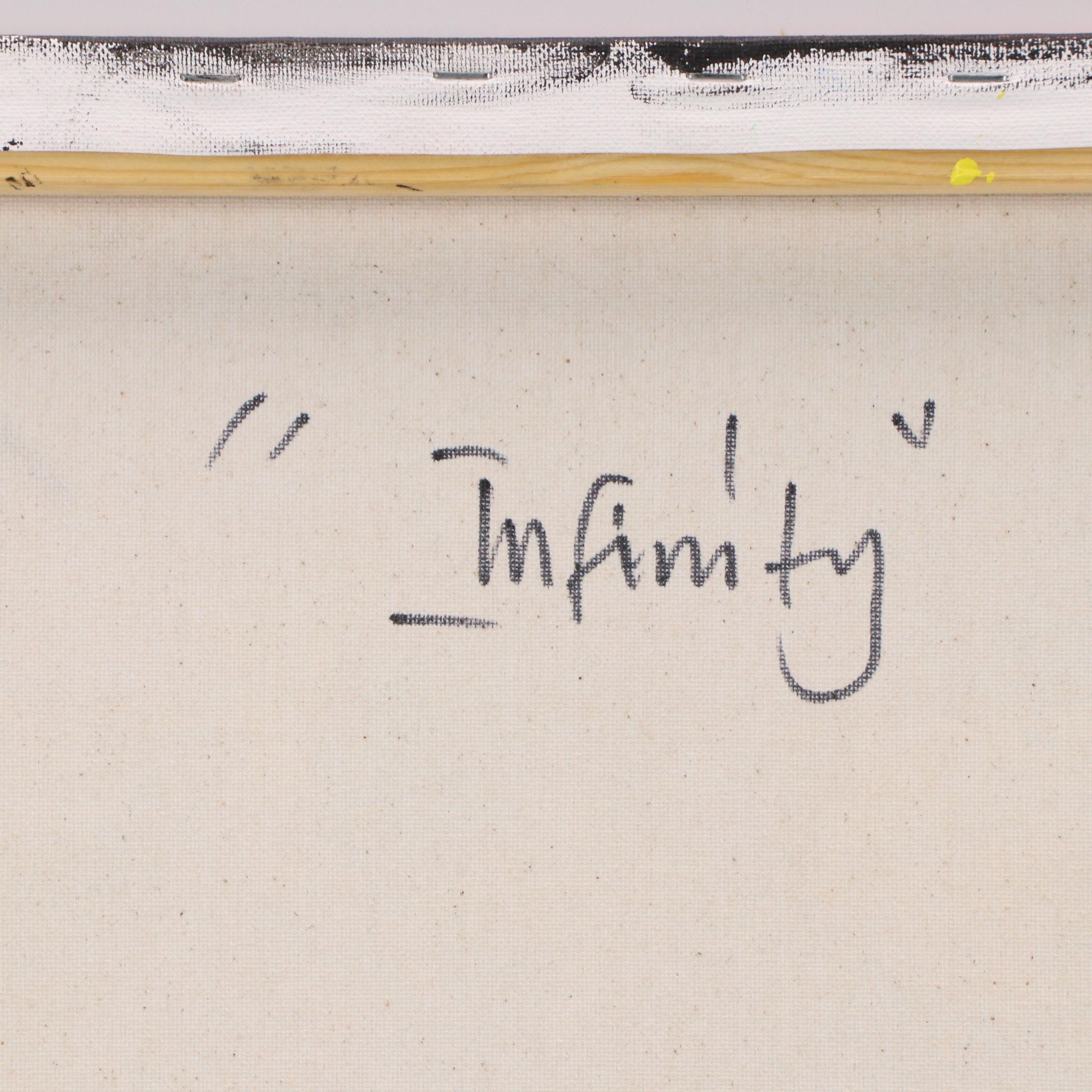 Abiola Idowu Stylized Acrylic Portrait "Infinity," 2023