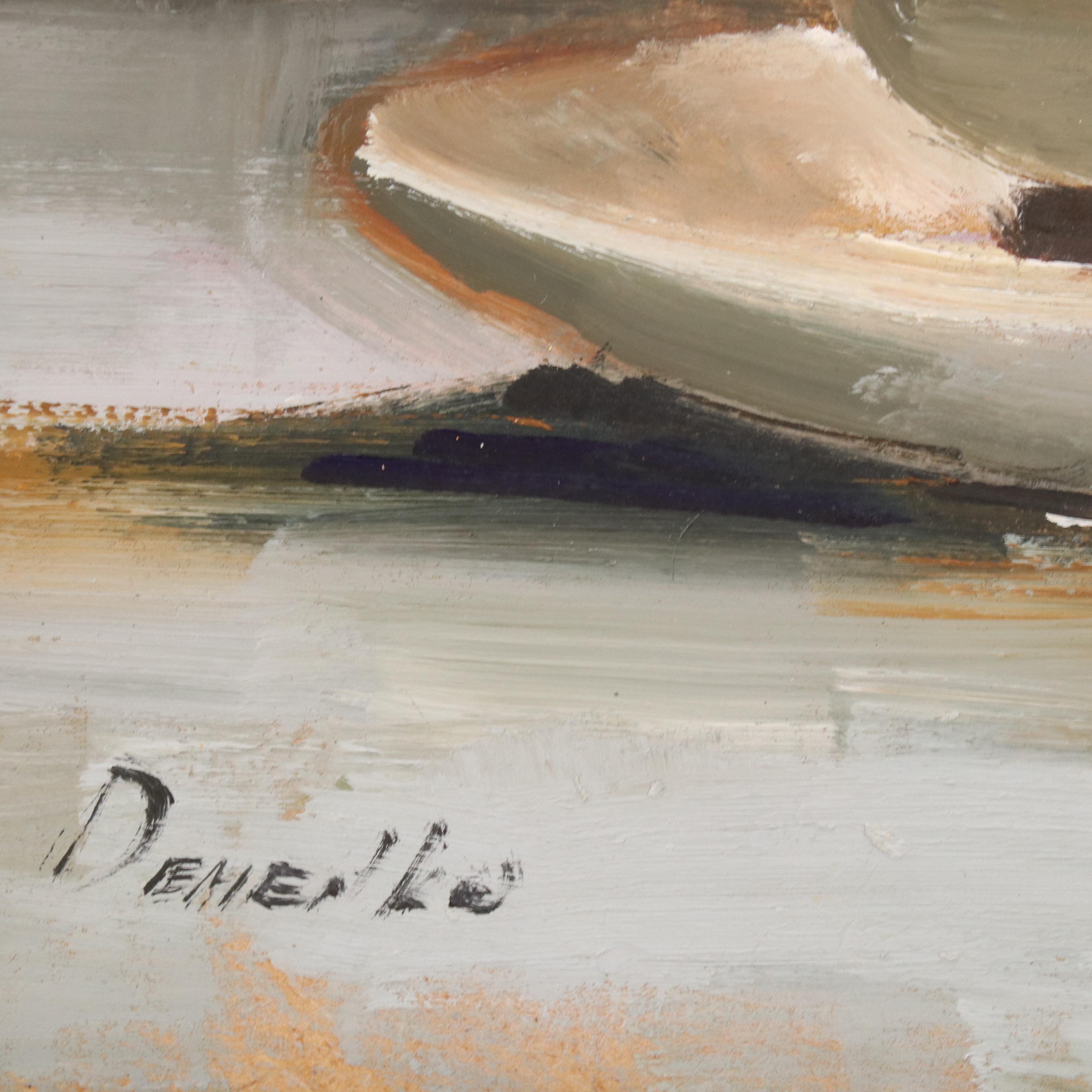 Natalia Demenko Still Life Oil Painting of Stacked Teacups, 21st Century