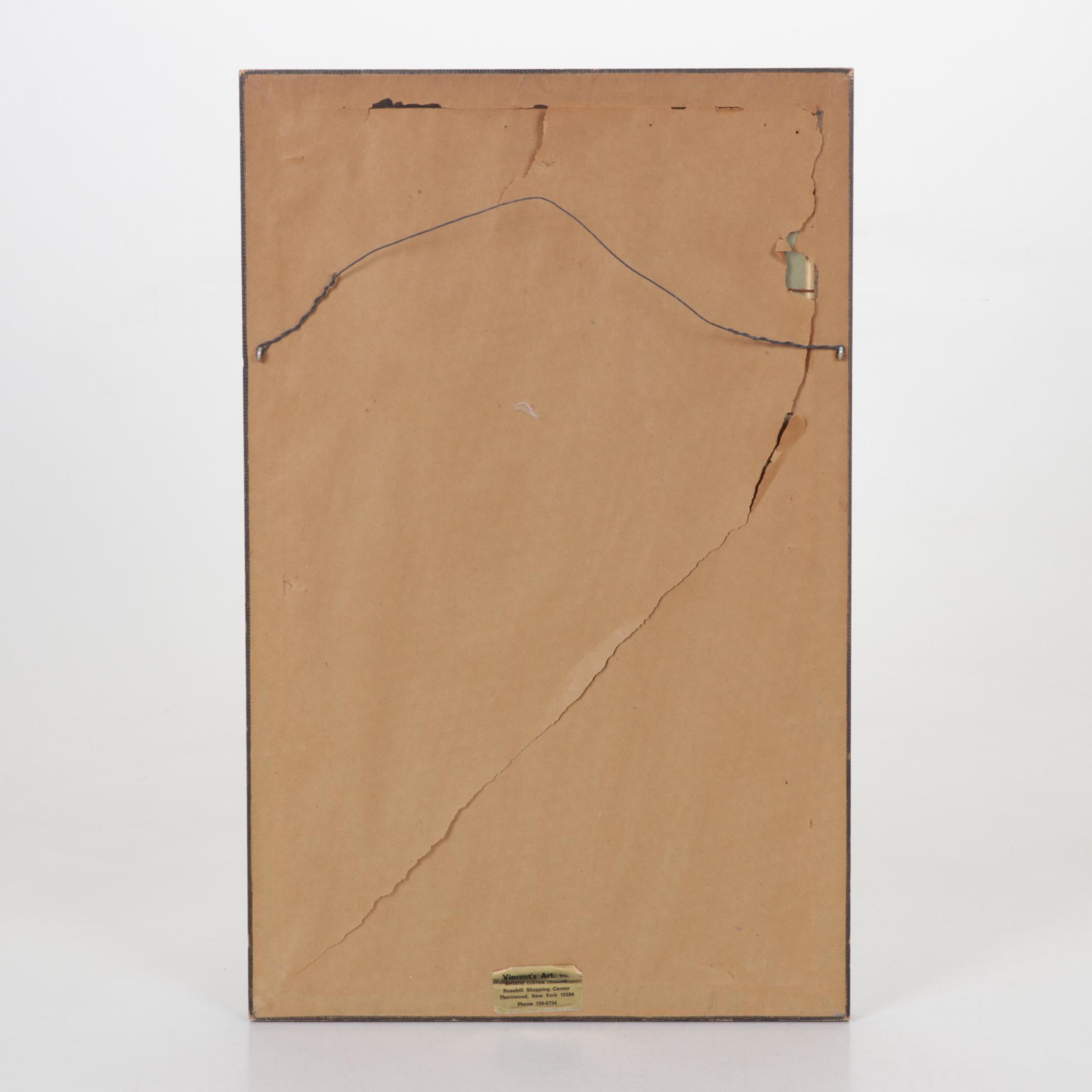 Joachim Hans Themal Cubist Watercolor Painting of Nudes