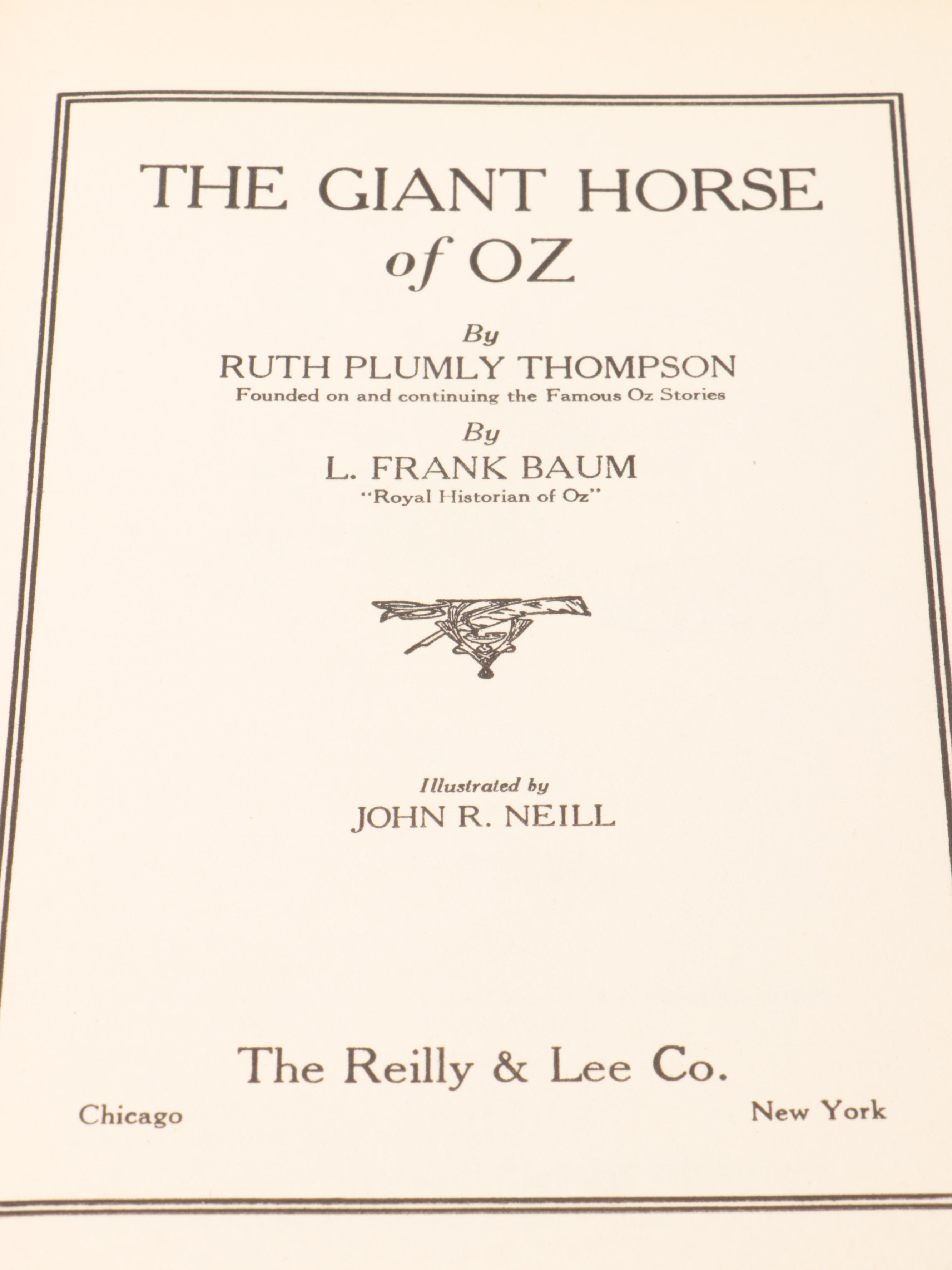 John R. Neill Illustrated "The Giant Horse of Oz" by Ruth Plumly Thompson