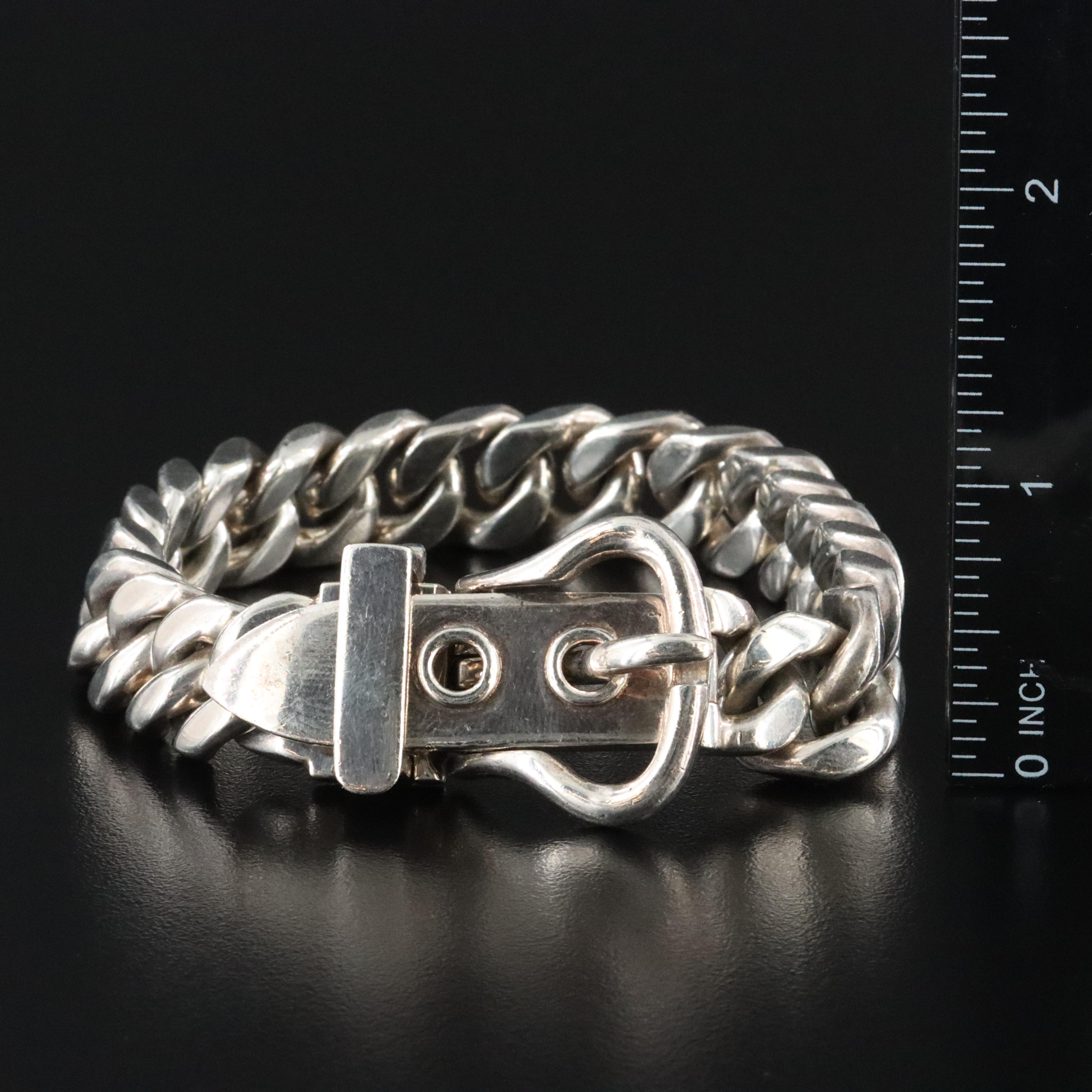 Sterling Buckle Bracelet