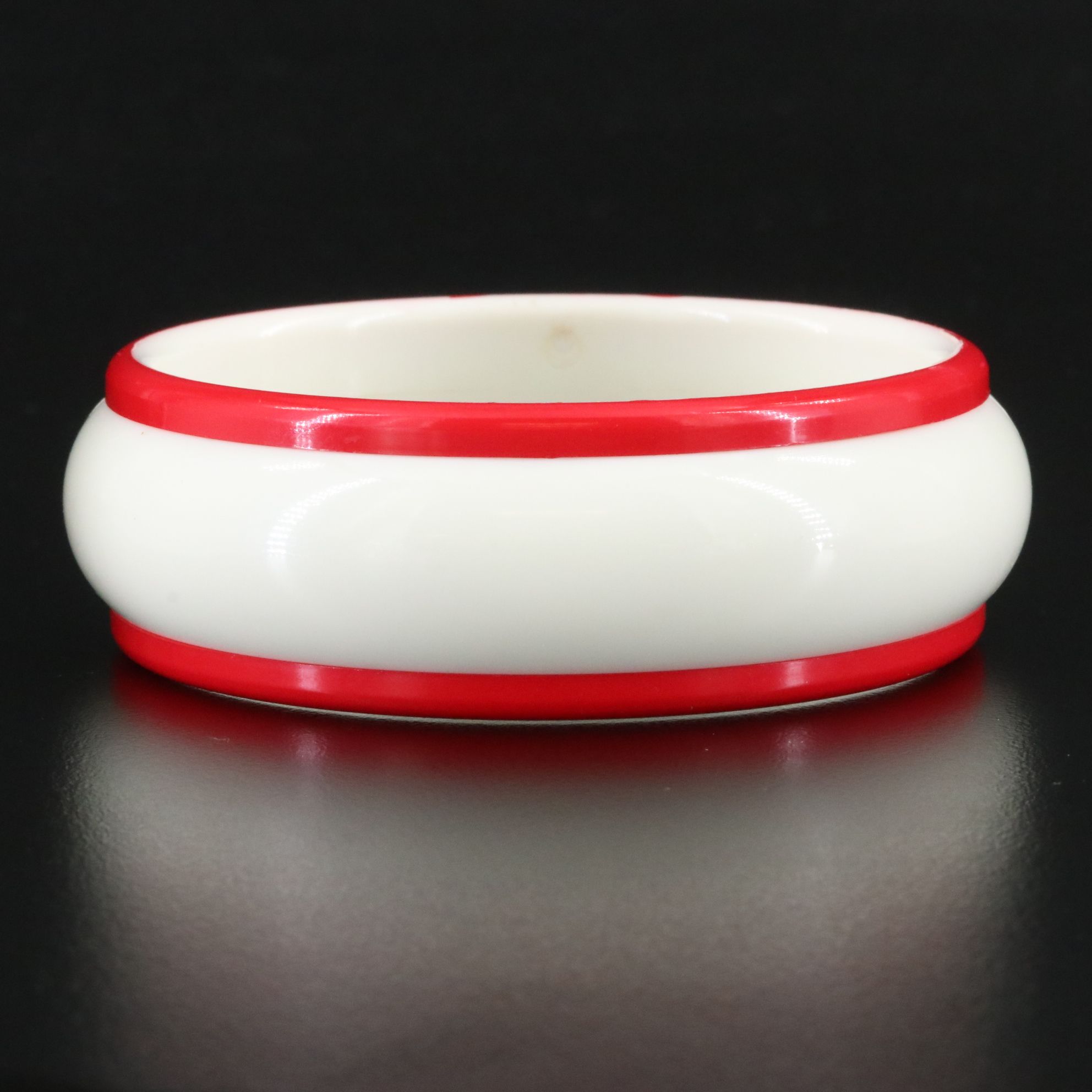 Vintage Red and White Plastic Bangle