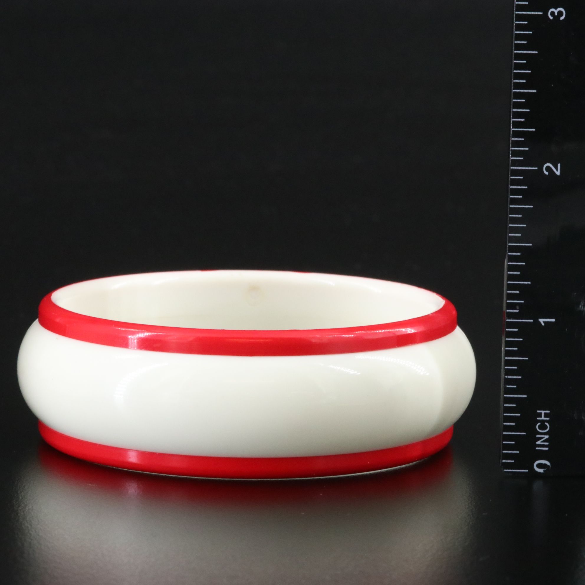 Vintage Red and White Plastic Bangle