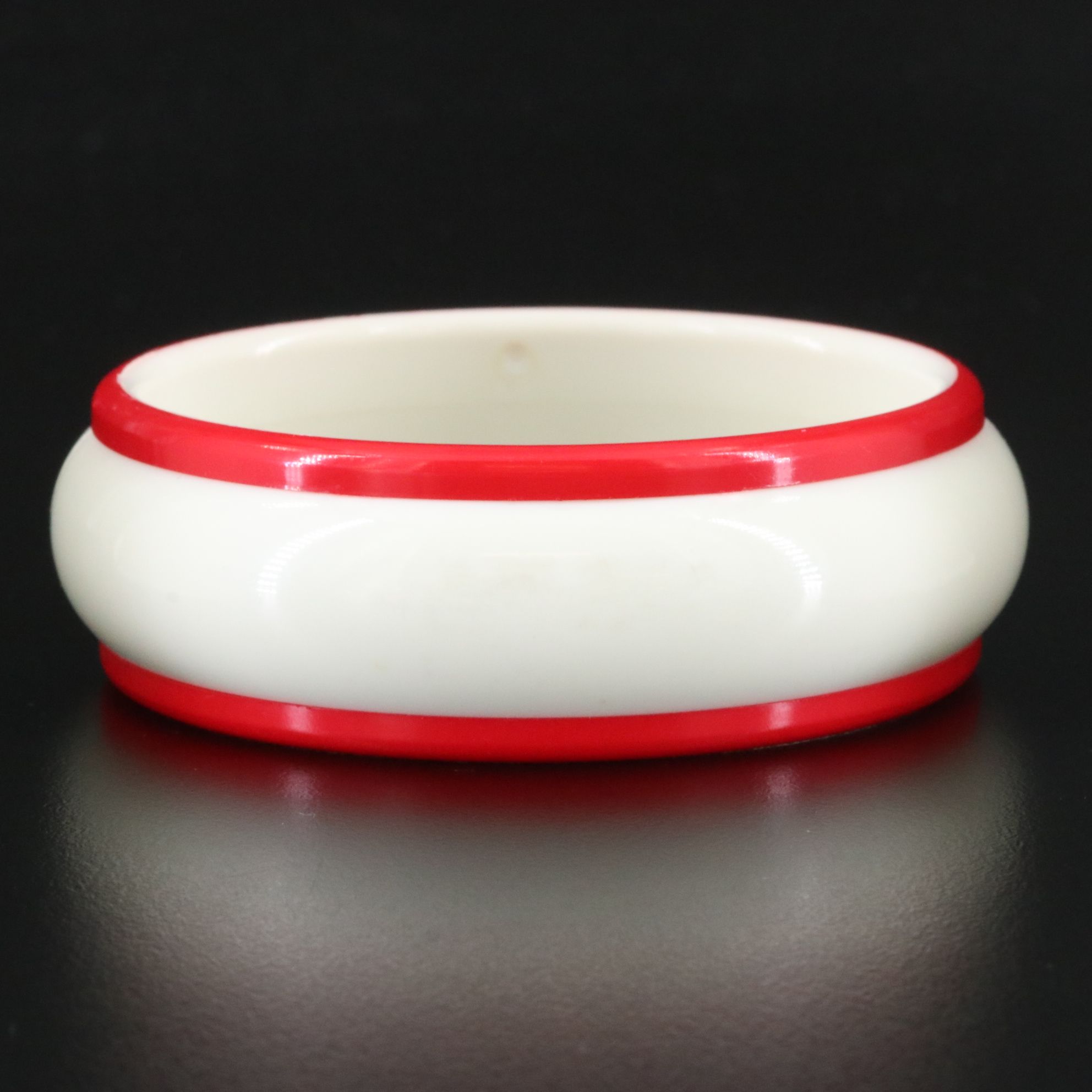 Vintage Red and White Plastic Bangle