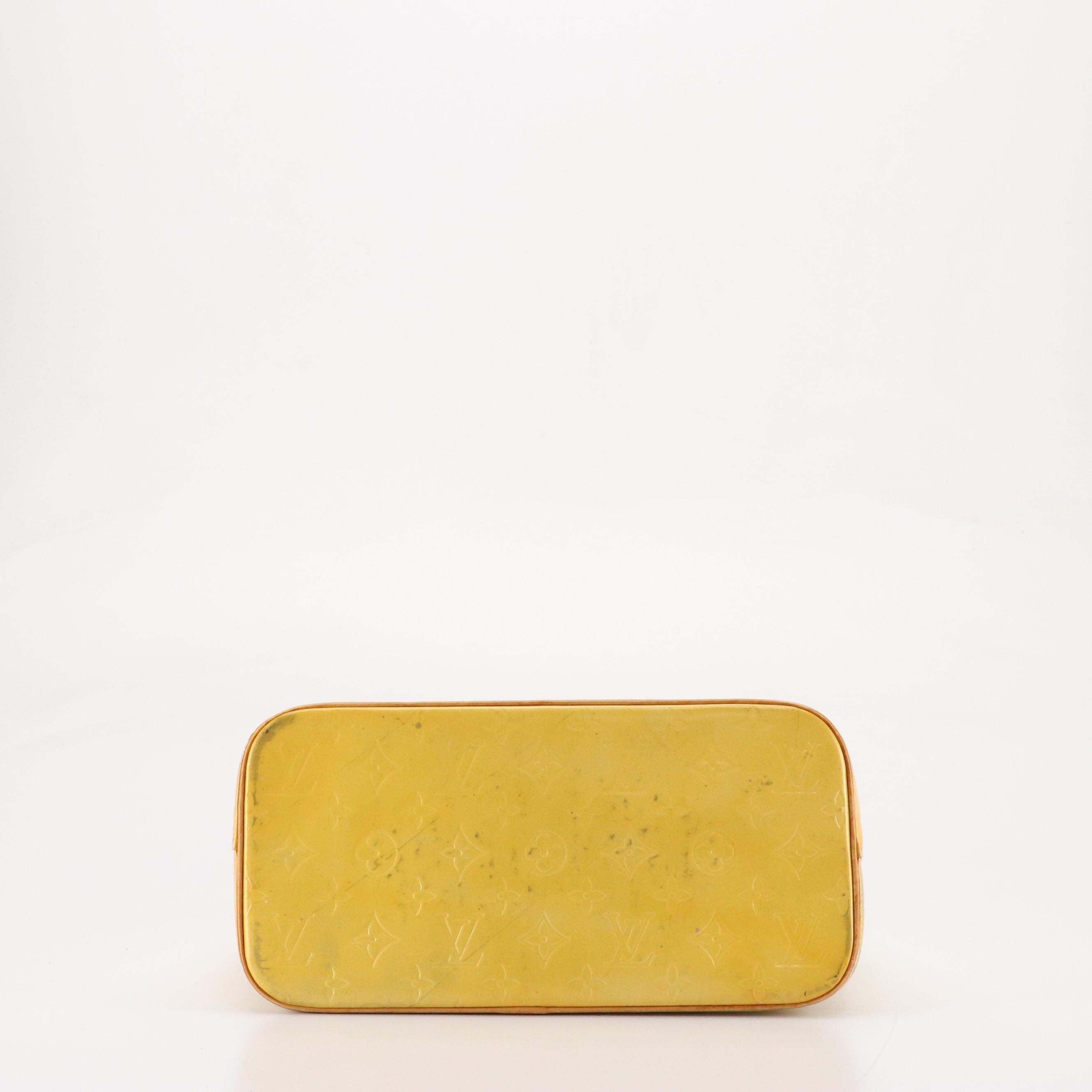 Louis Vuitton Houston Shoulder Bag in Yellow Monogram Vernis Leather