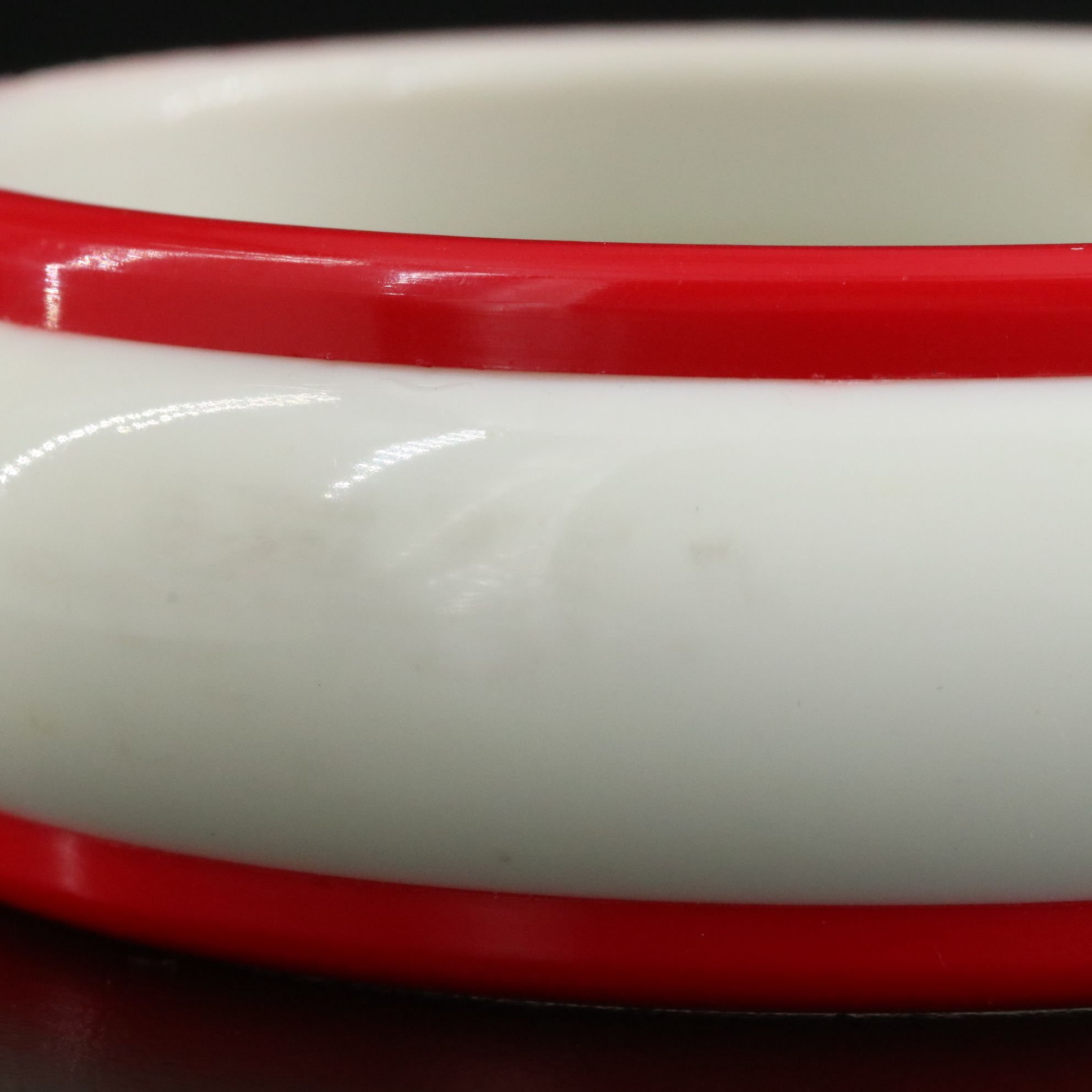 Vintage Red and White Plastic Bangle
