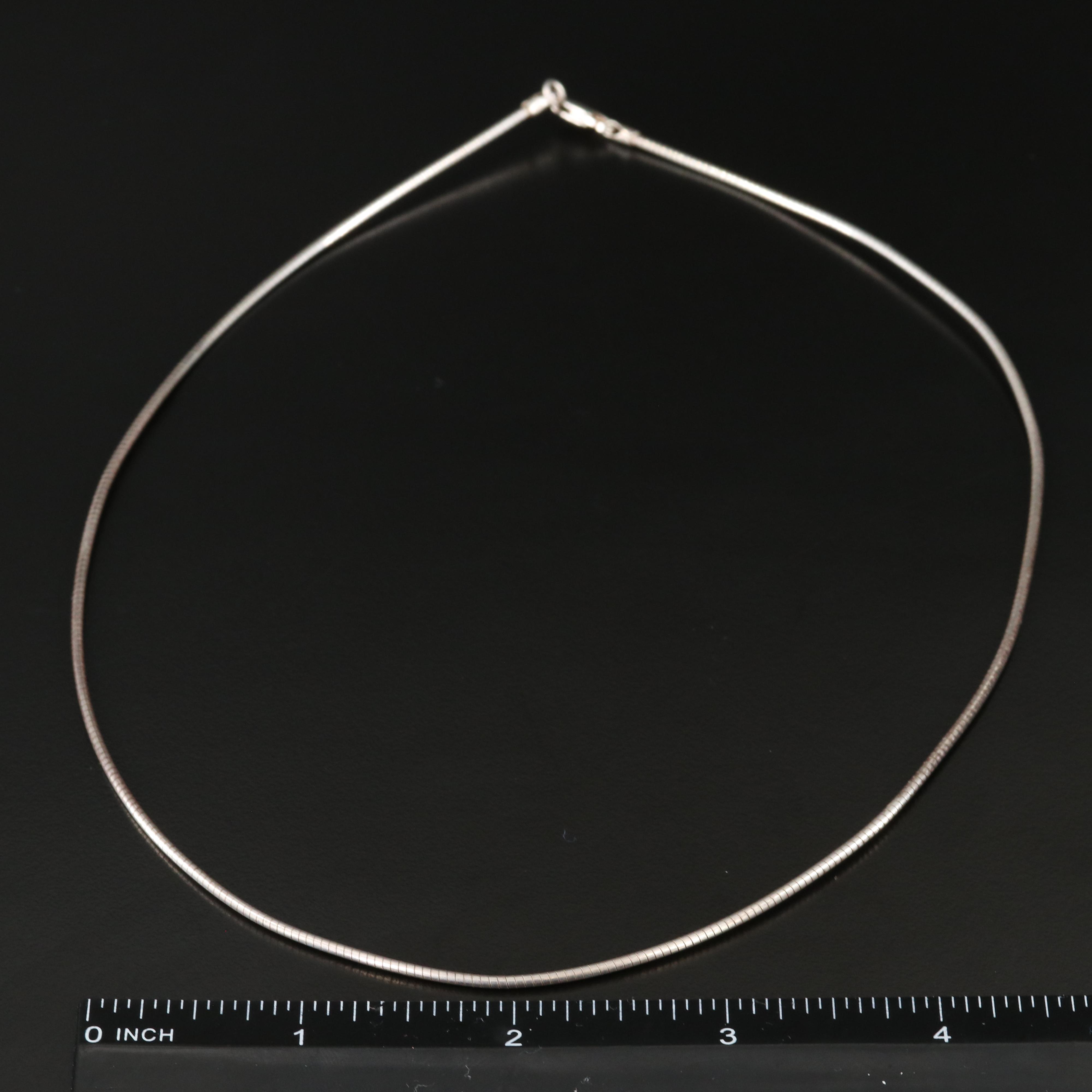 Italian Sterling Omega Chain Necklace