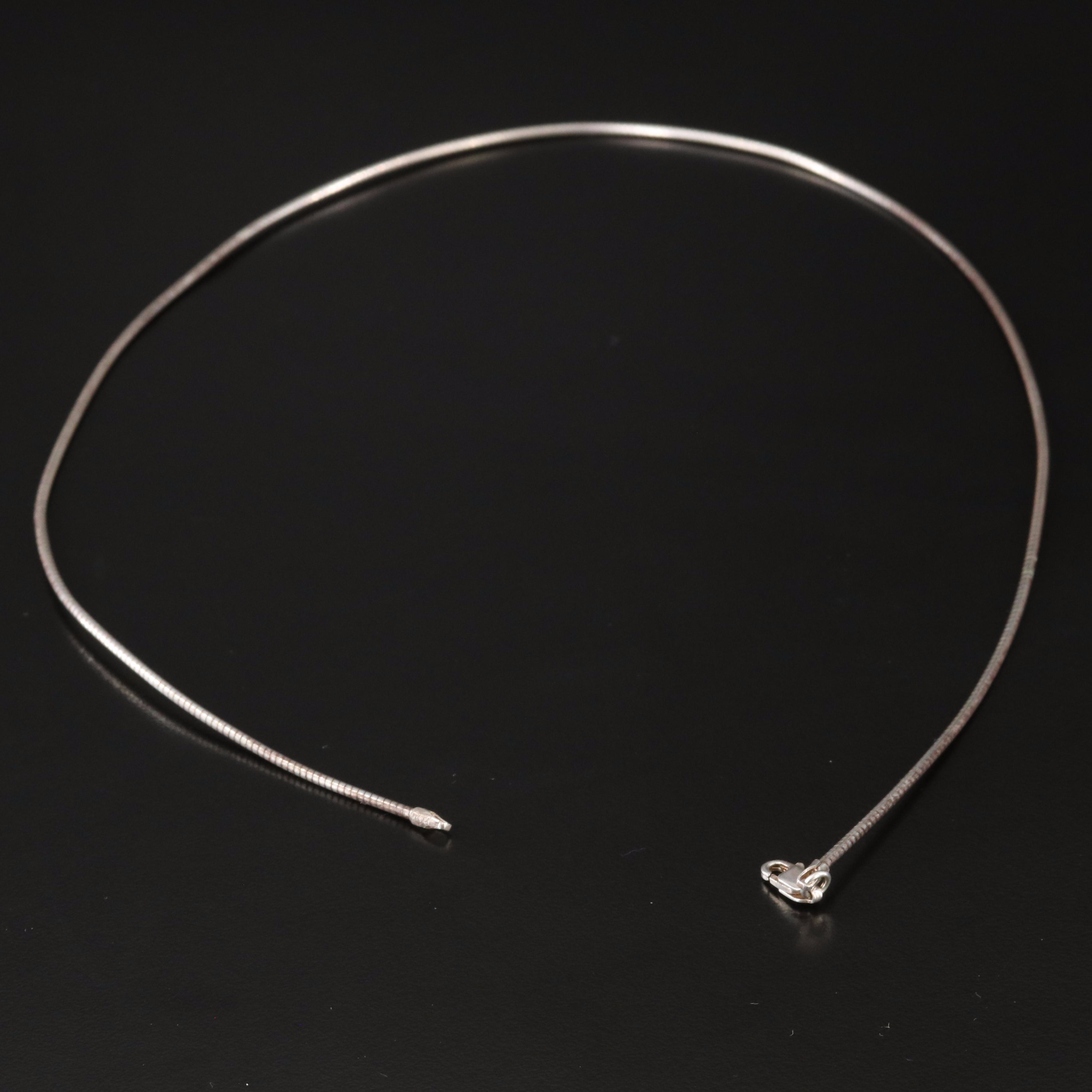 Italian Sterling Omega Chain Necklace