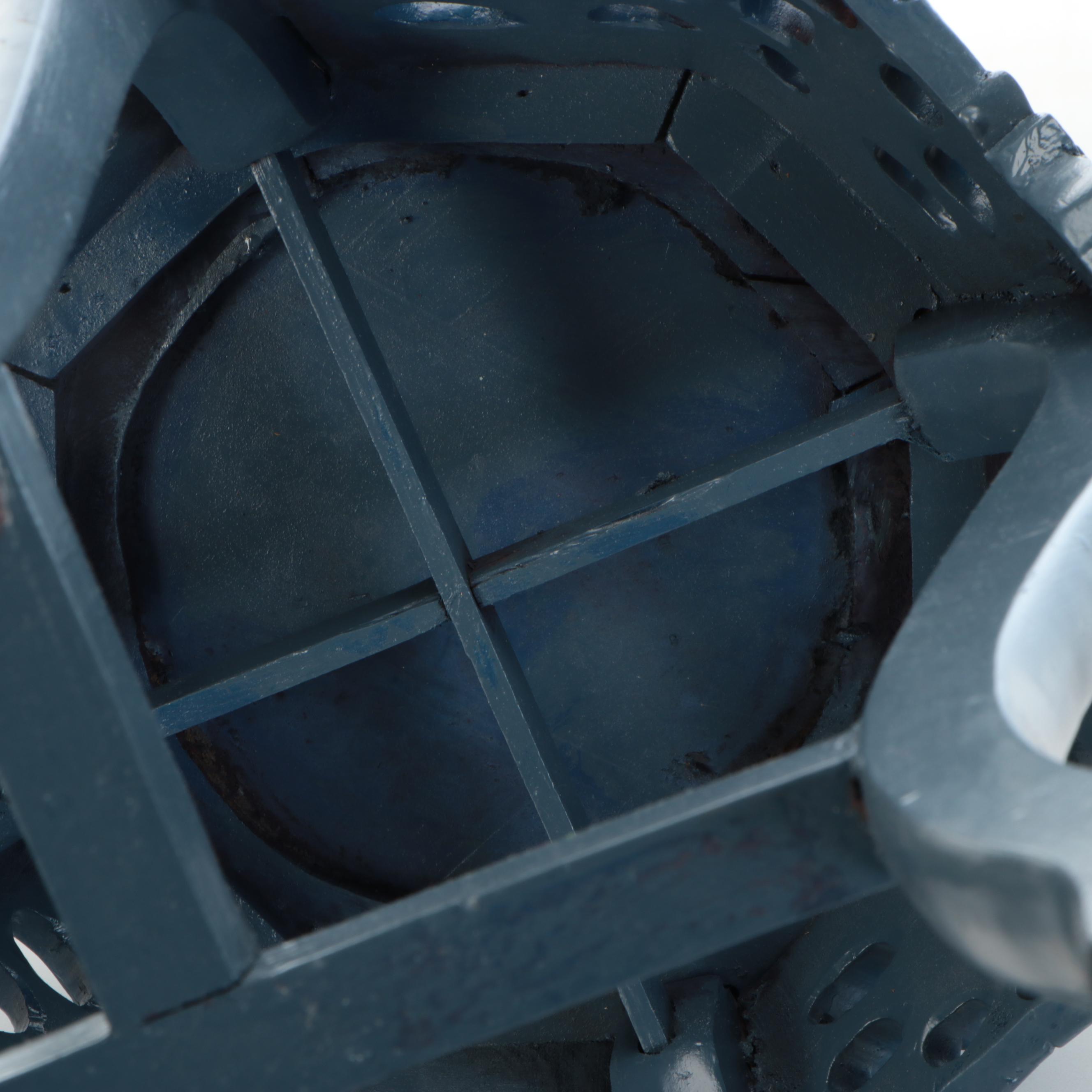 Chinese Style Carved Painted Wood Stand with Marble Top