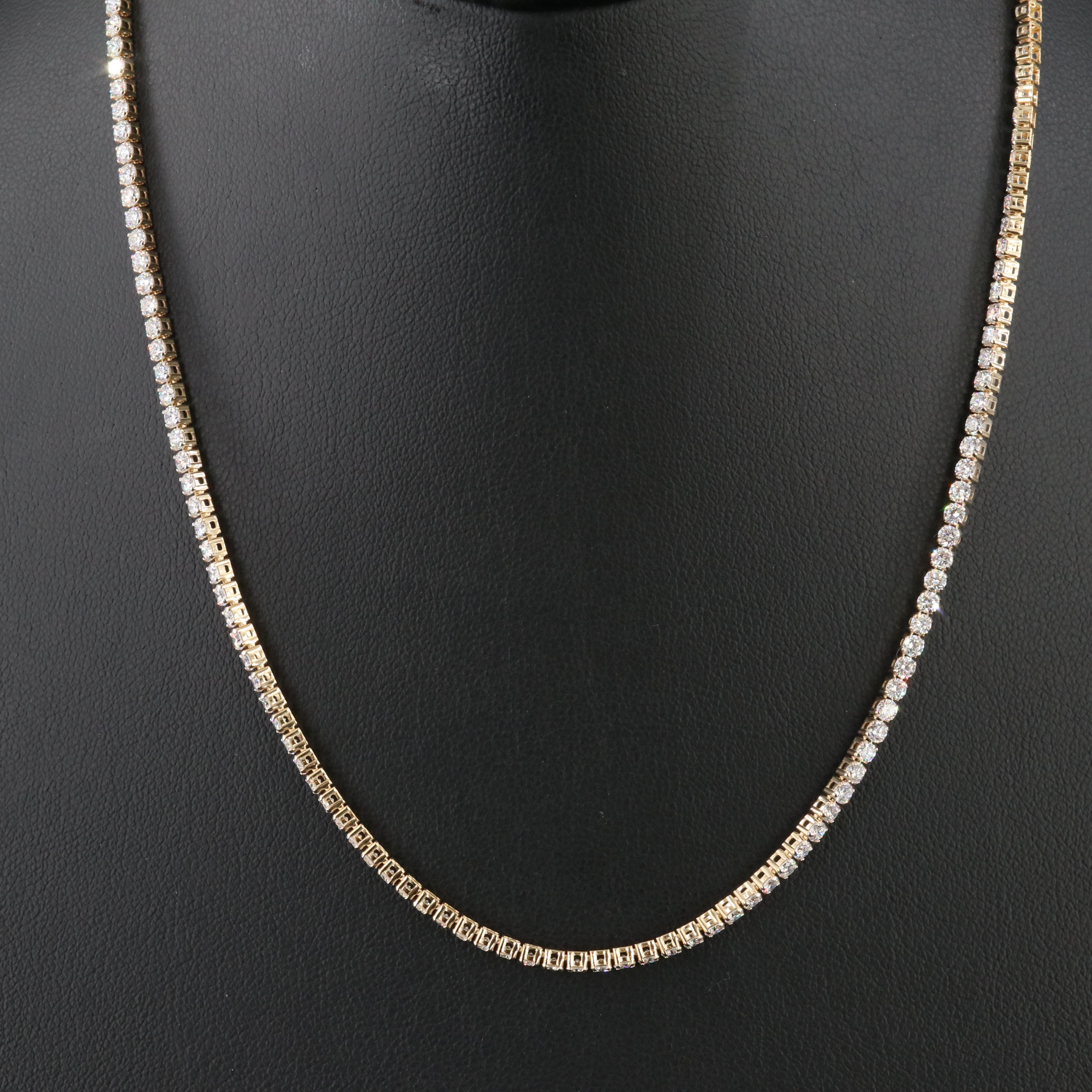 14K 8.00 CTW Lab Grown Diamond Riviera Necklace