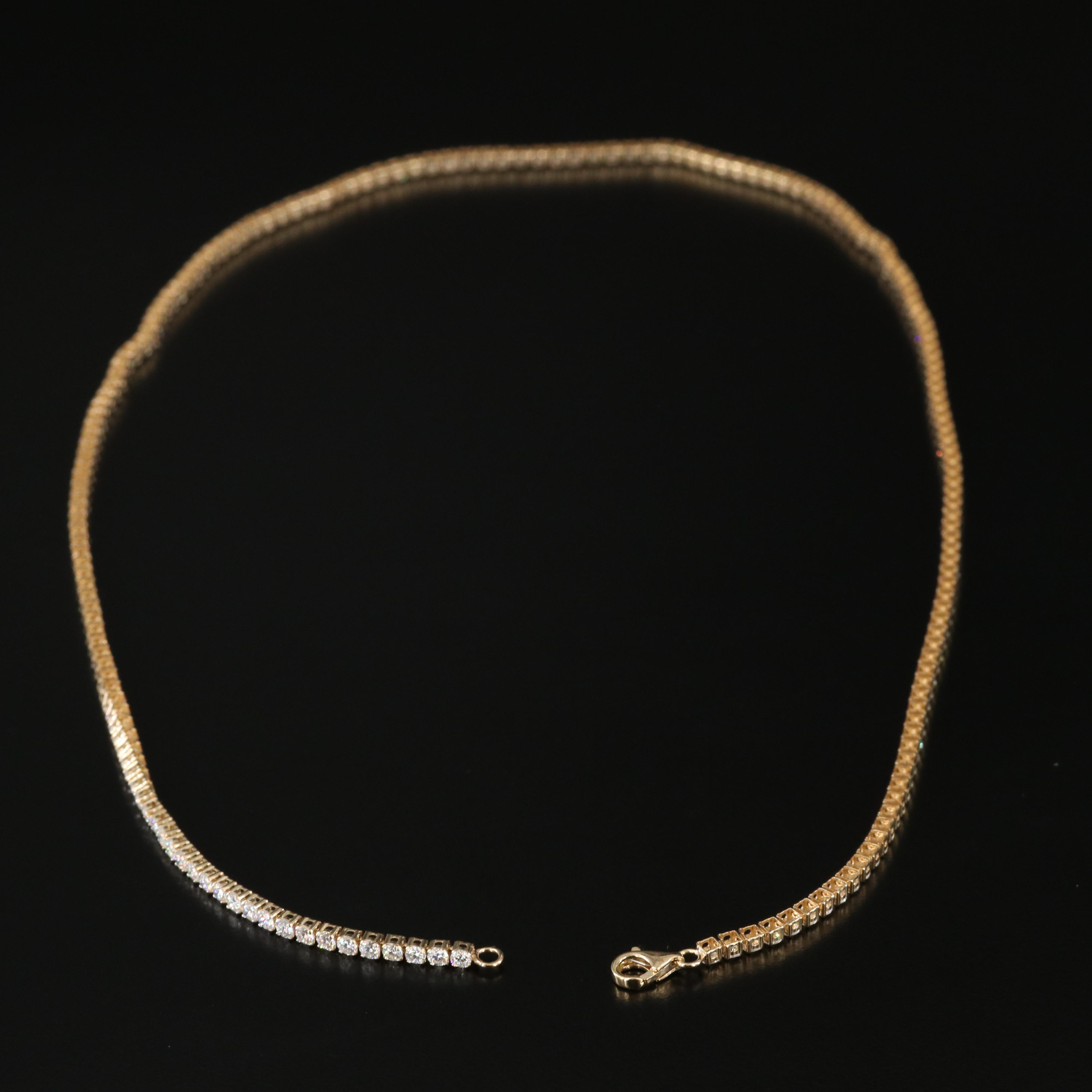 14K 8.00 CTW Lab Grown Diamond Riviera Necklace