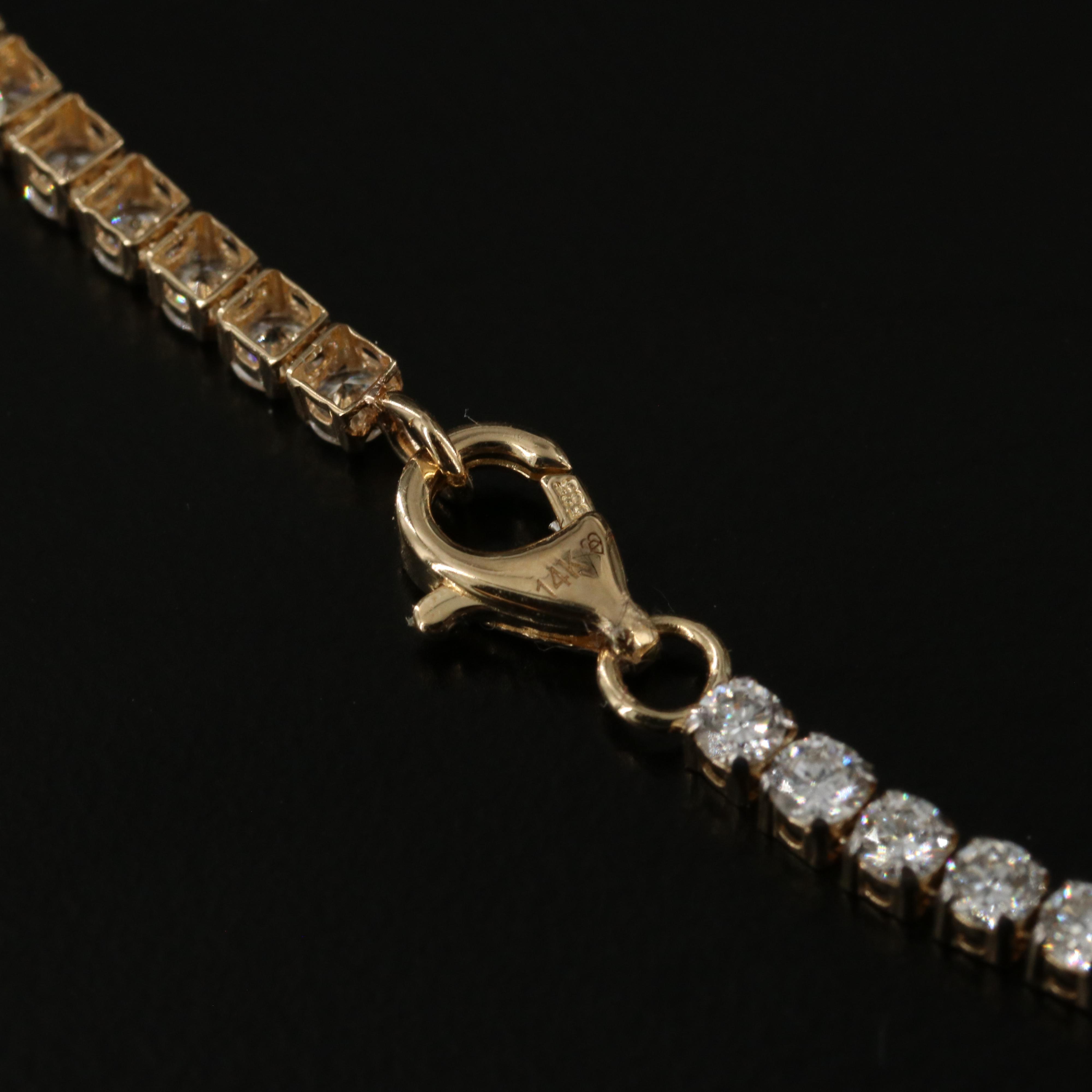 14K 8.00 CTW Lab Grown Diamond Riviera Necklace