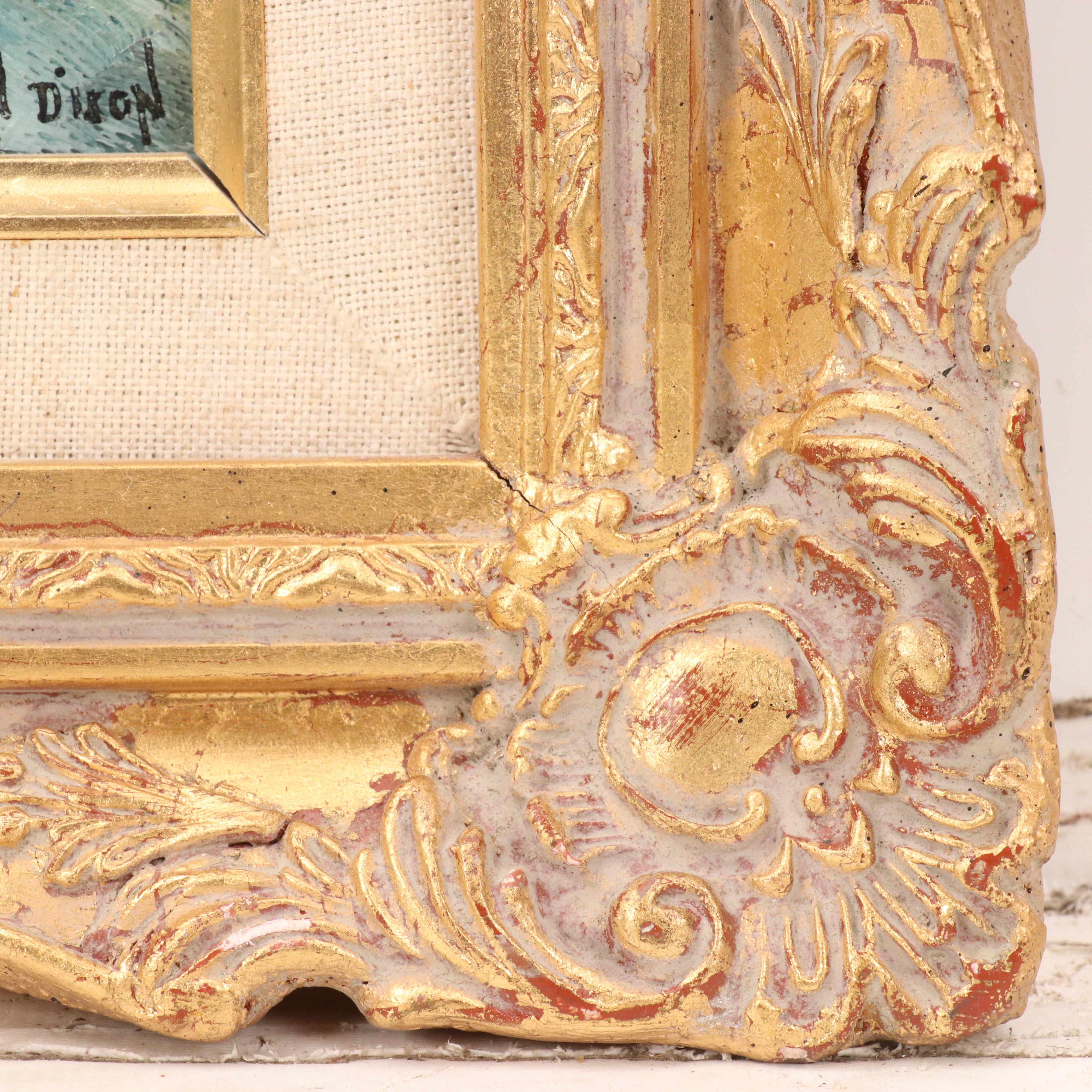 Carolyn Dixon Oil Landscape of Winter River Valley, Late 20th–21st Century