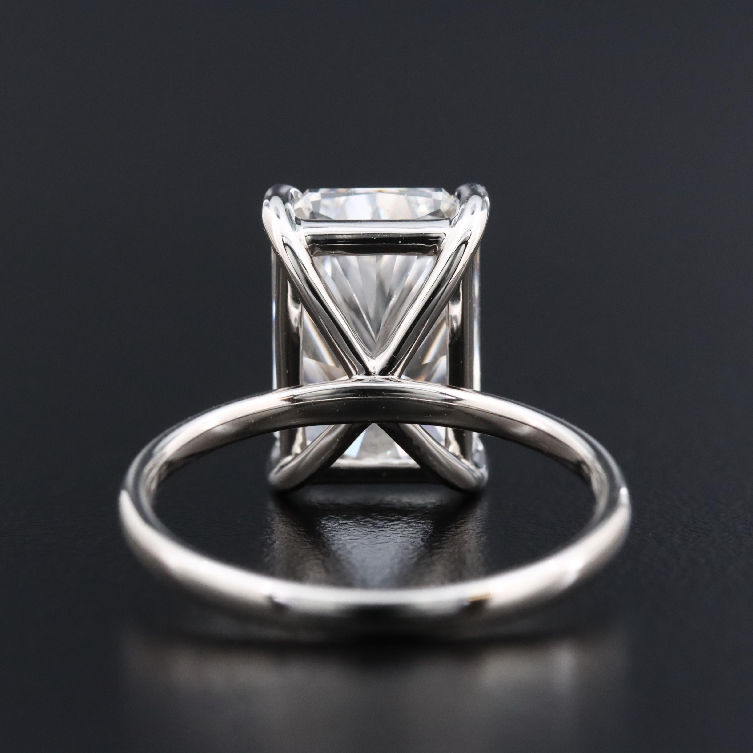 Platinum 4.94 CT Lab Grown Diamond Solitaire Ring with IGI Report