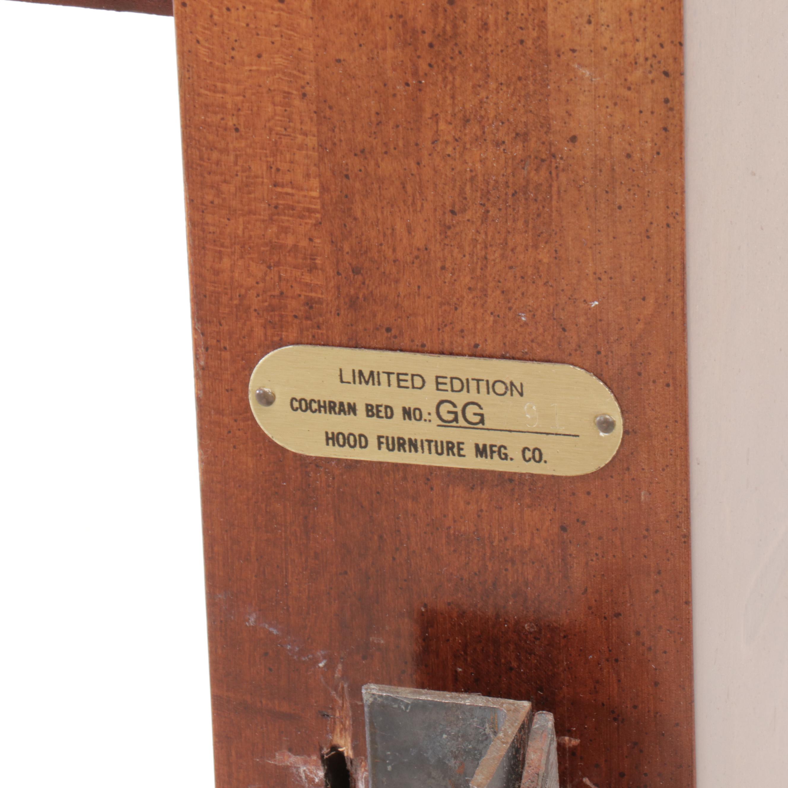 Hood Furniture Federal Mahogany Finish Rice Grain King Size Four-Poster Bed