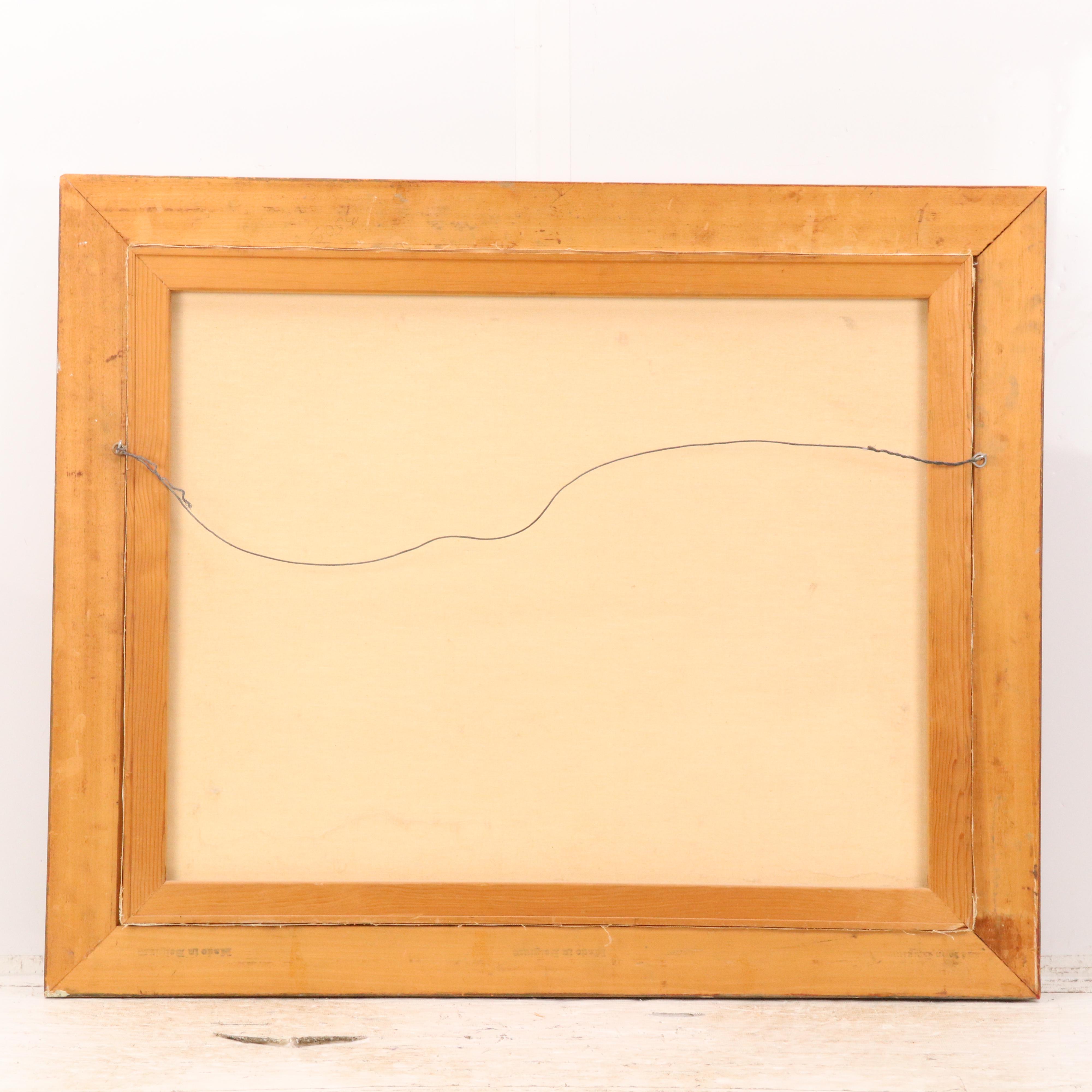 George Conrad Oil Painting of Snowy American Countryside, 20th Century