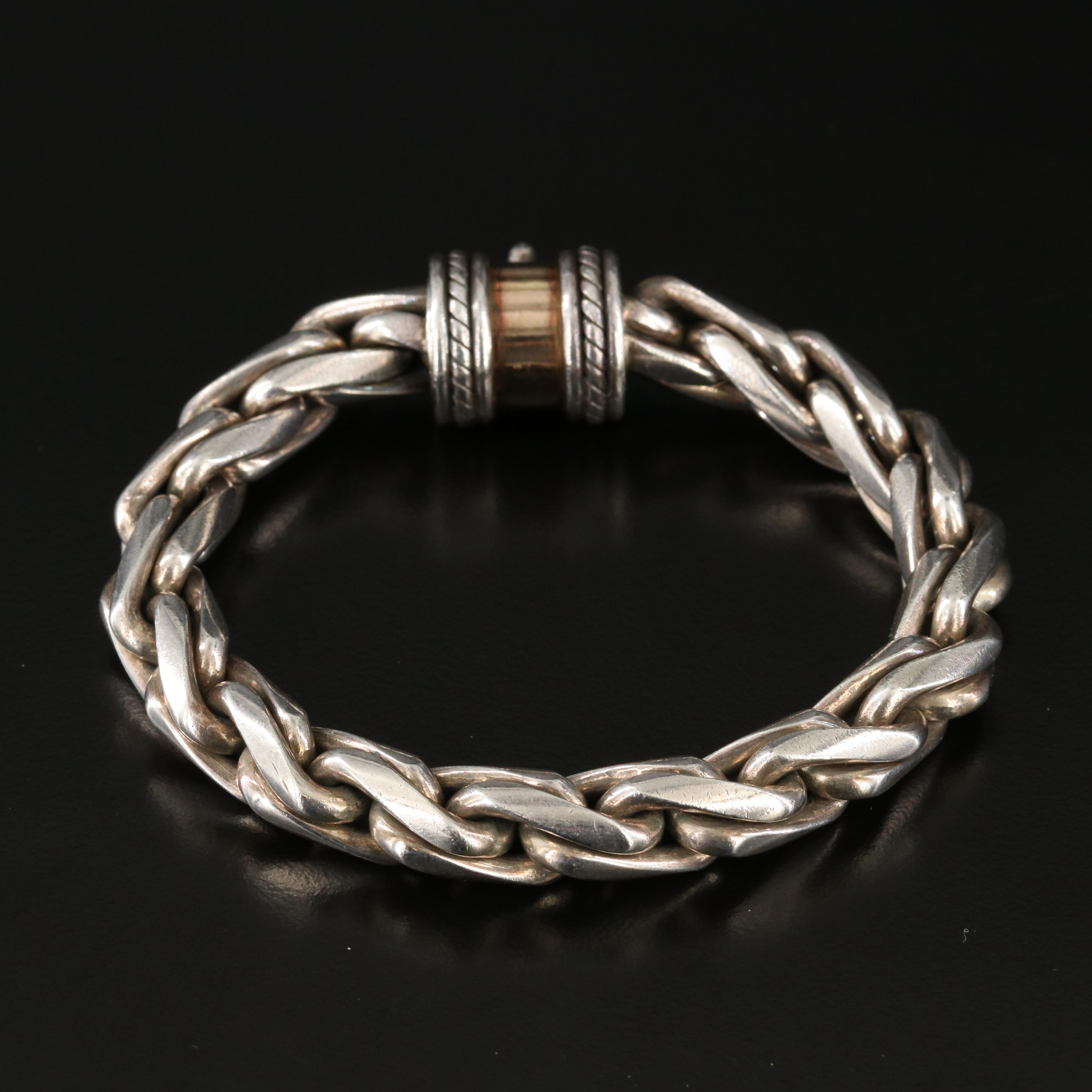 Sterling Wheat Chain Bracelet
