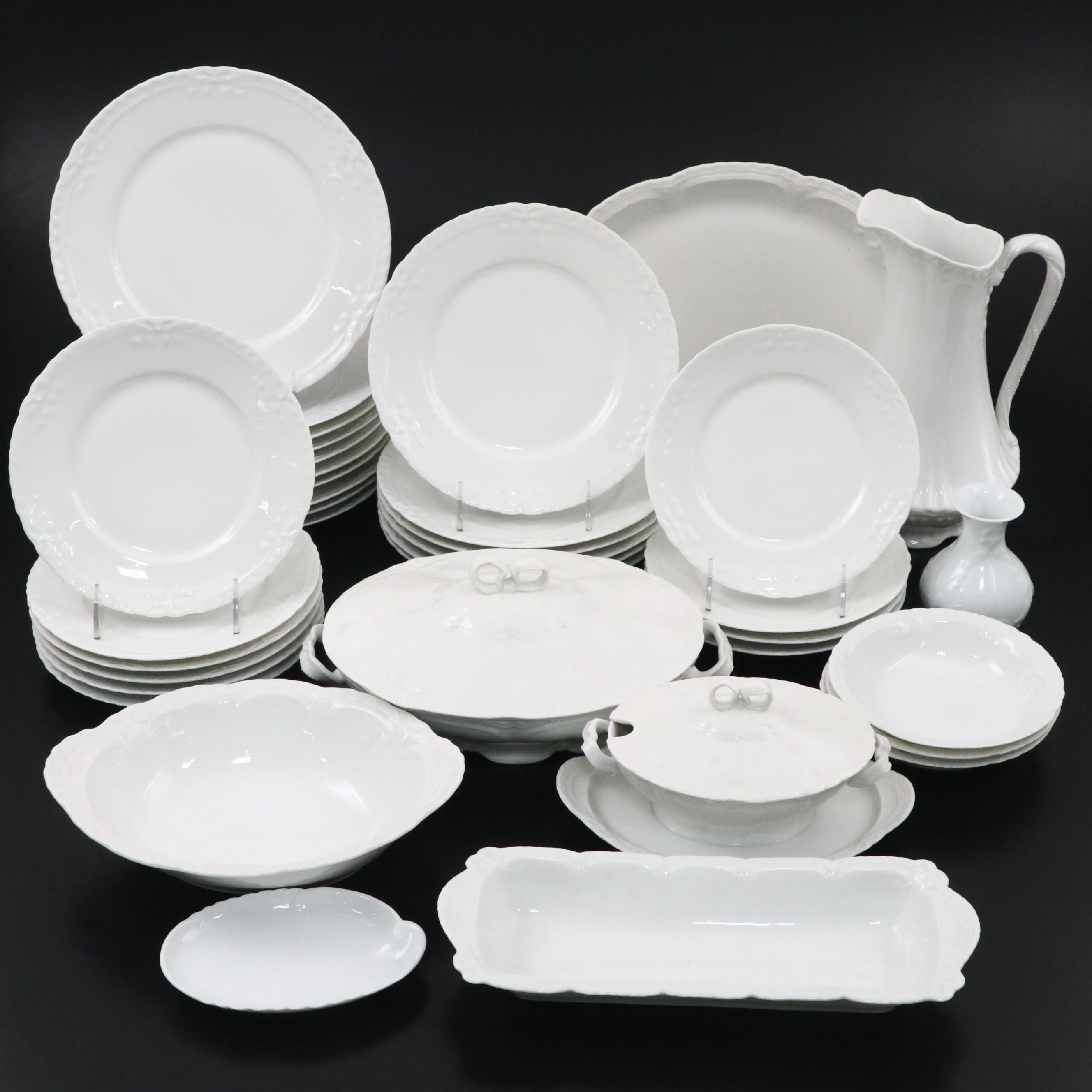 Theodore Haviland with Other White Porcelain Dinnerware and Serving Pieces