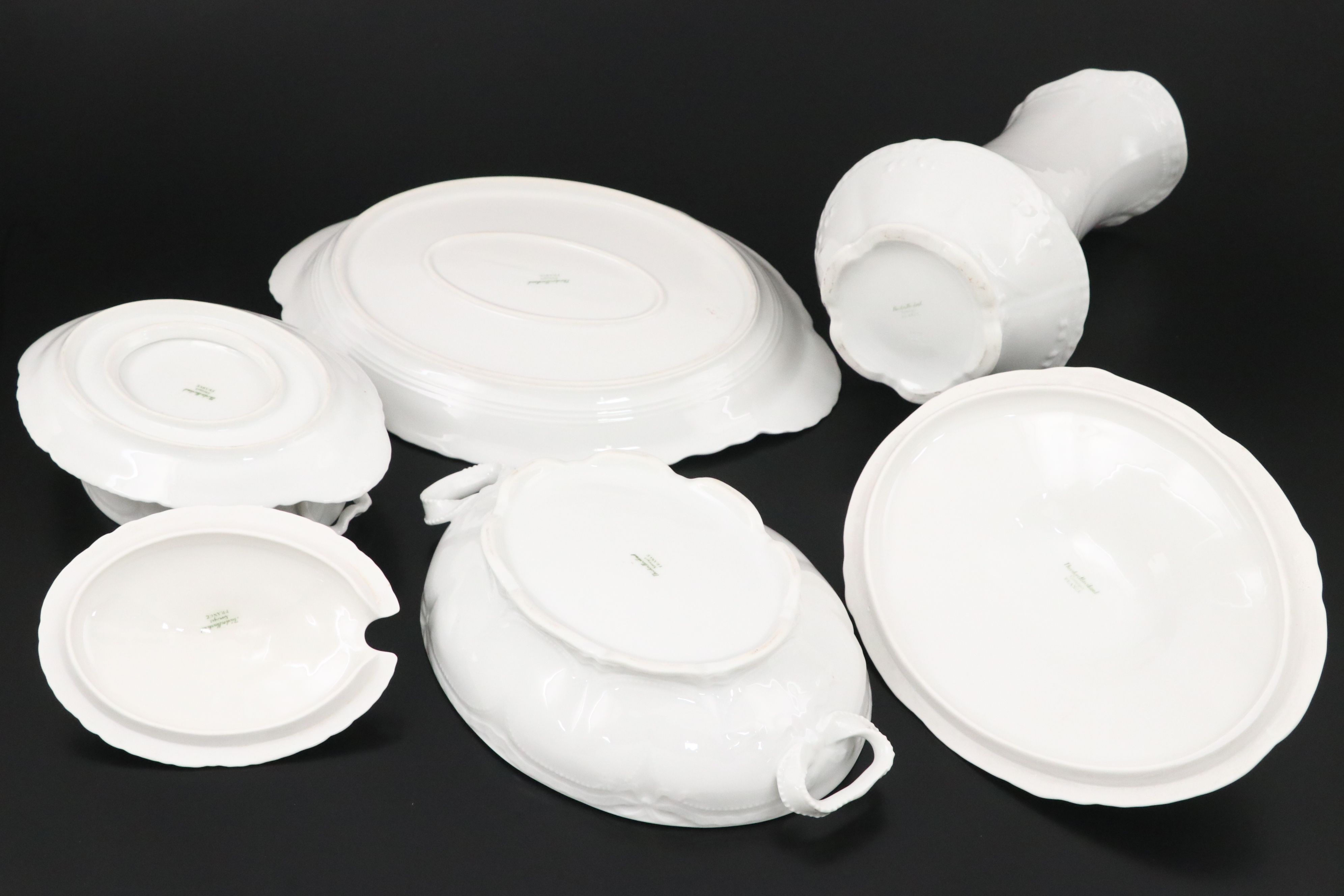 Theodore Haviland with Other White Porcelain Dinnerware and Serving Pieces
