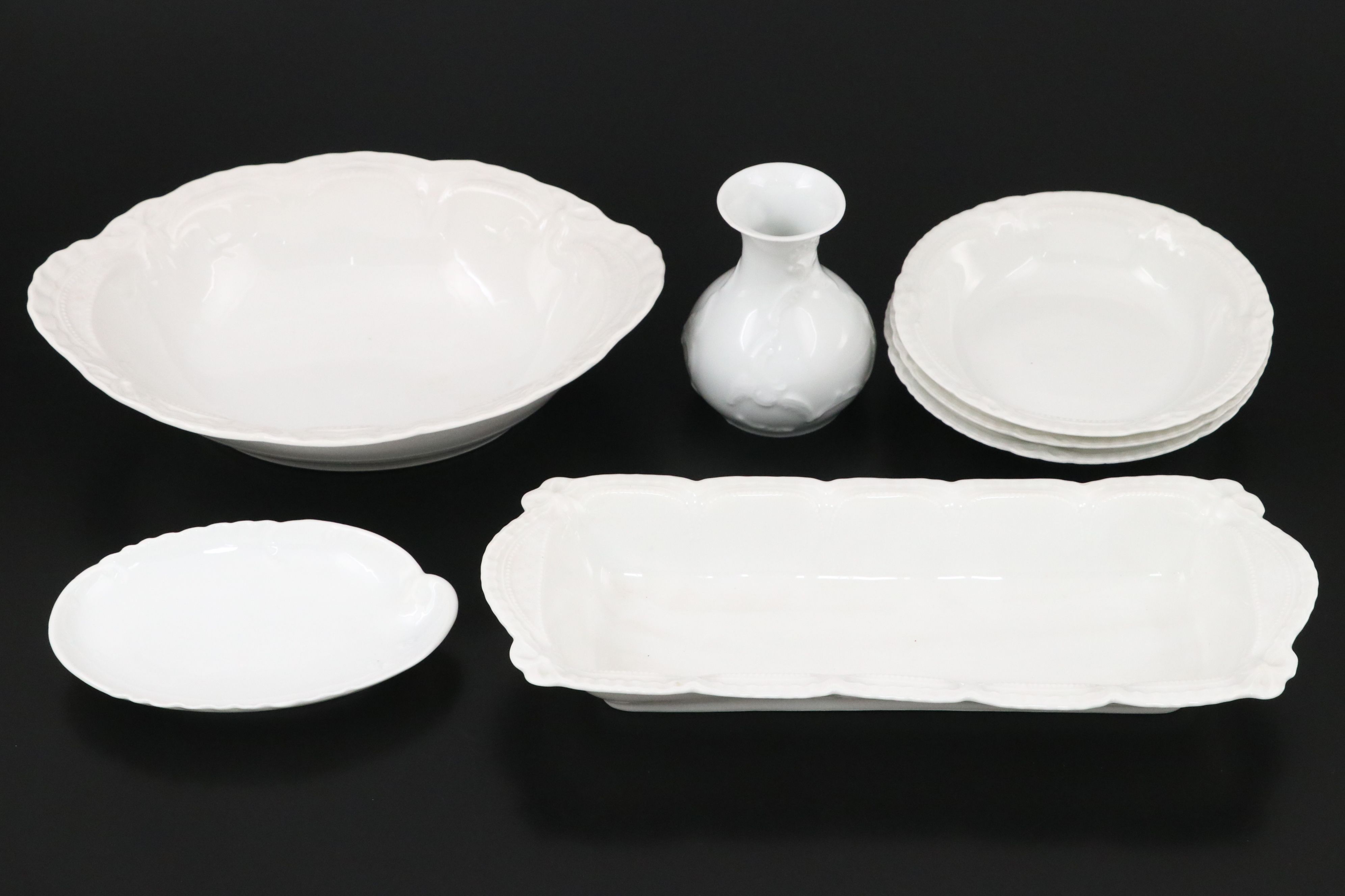 Theodore Haviland with Other White Porcelain Dinnerware and Serving Pieces
