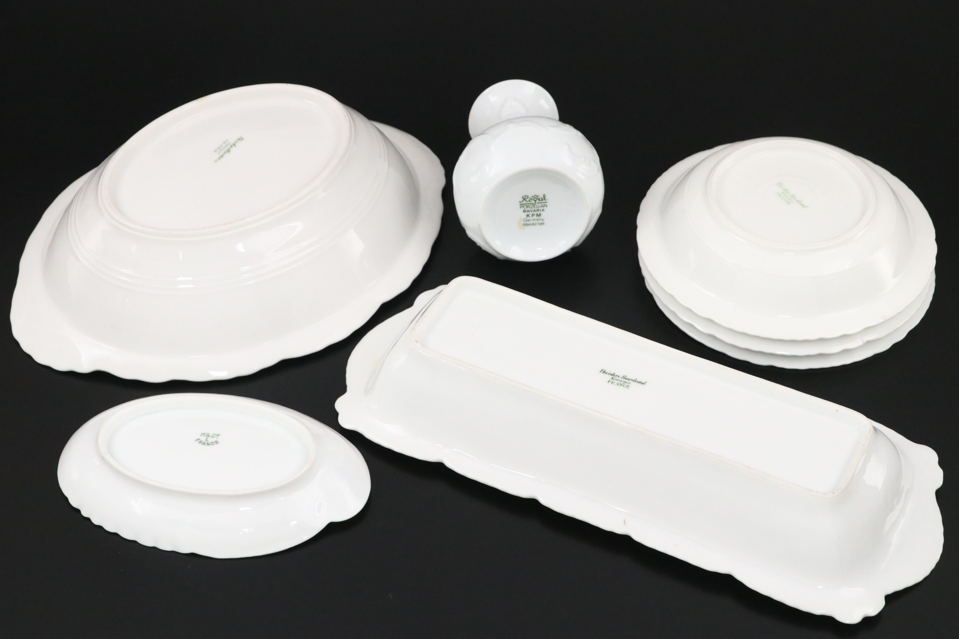 Theodore Haviland with Other White Porcelain Dinnerware and Serving Pieces
